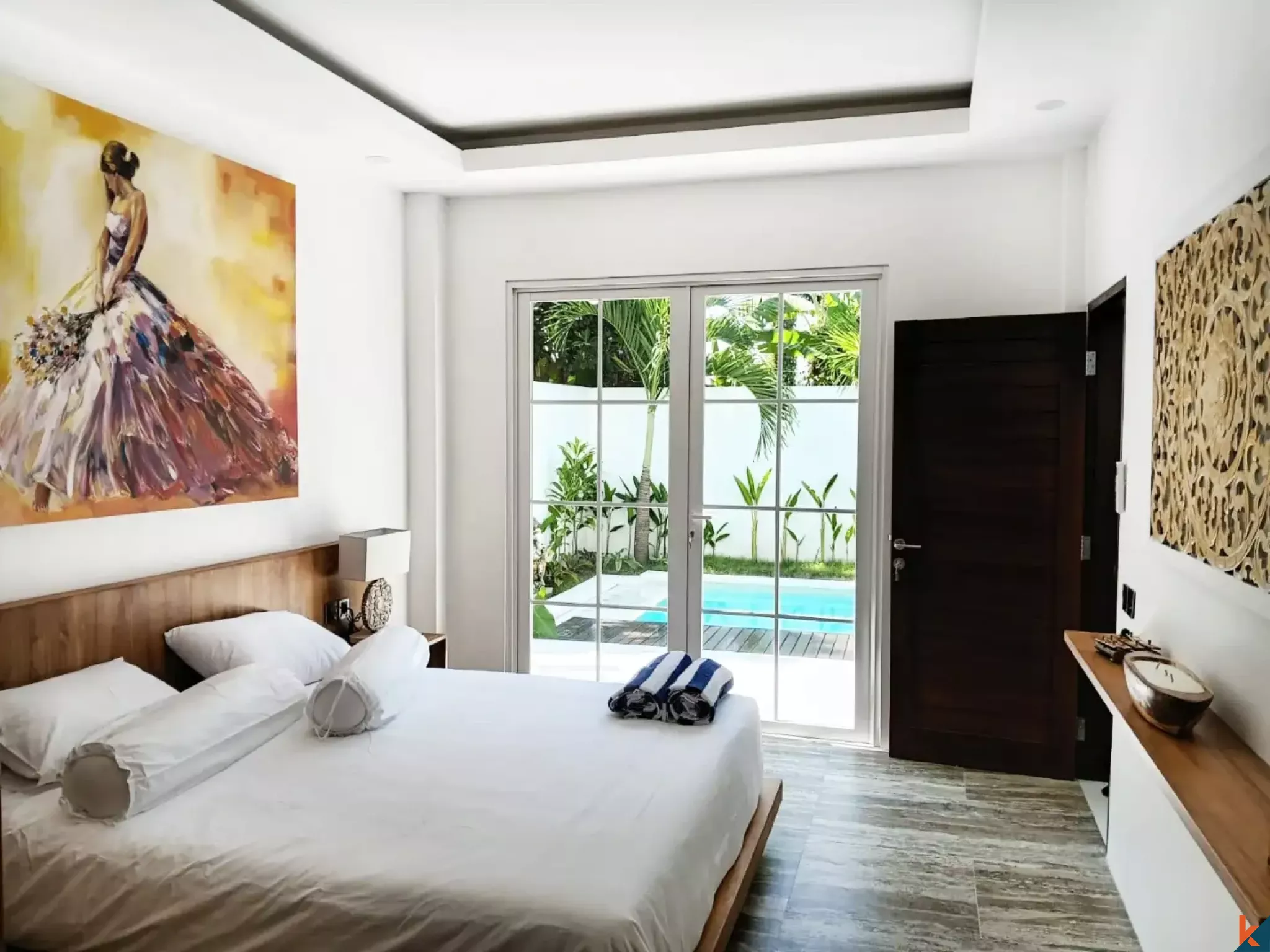 Villa neuve de deux chambres aux normes occidentales, en bail emphytéotique, à Ubud - Singakerta