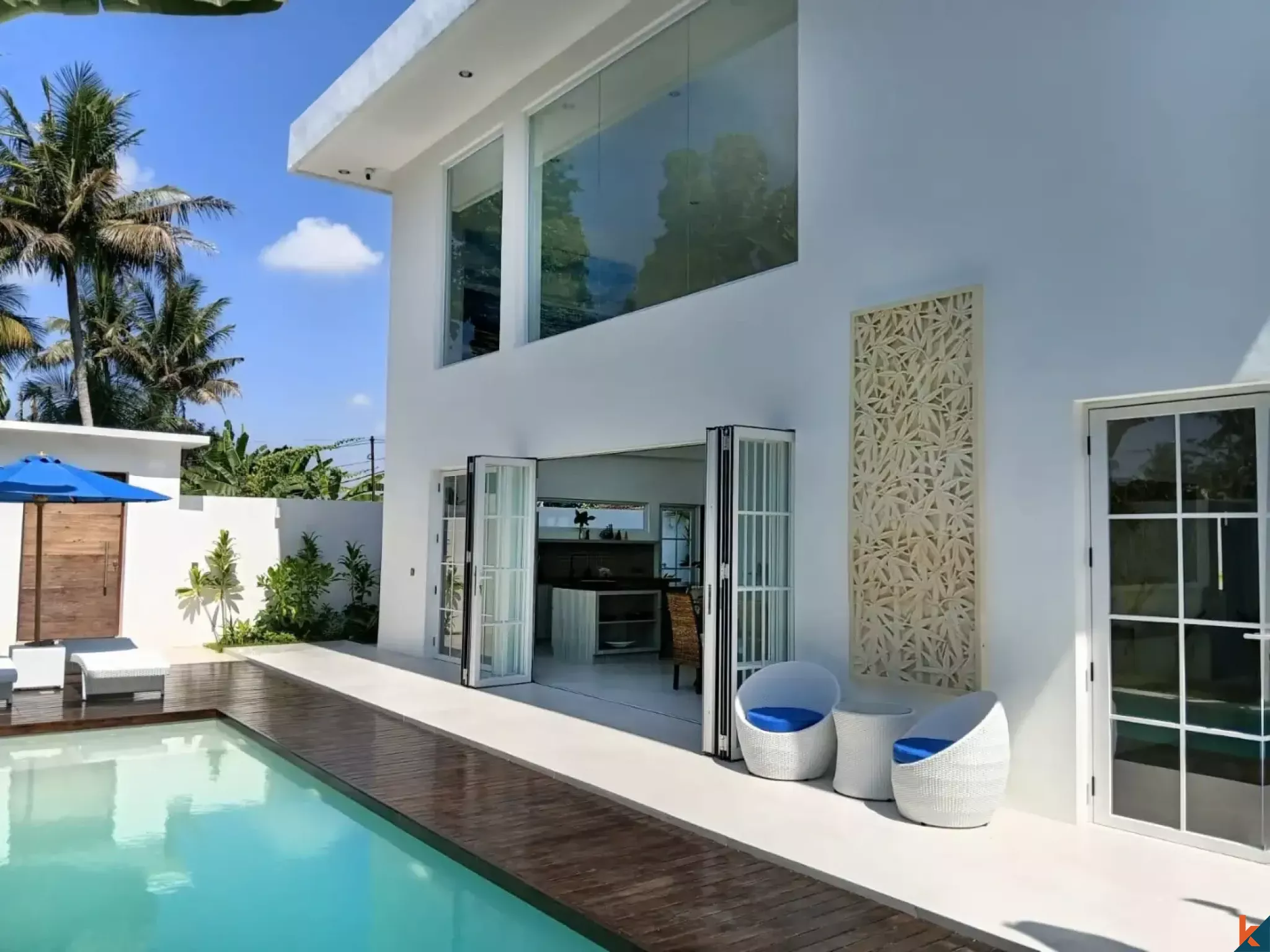 Villa neuve de deux chambres aux normes occidentales, en bail emphytéotique, à Ubud - Singakerta