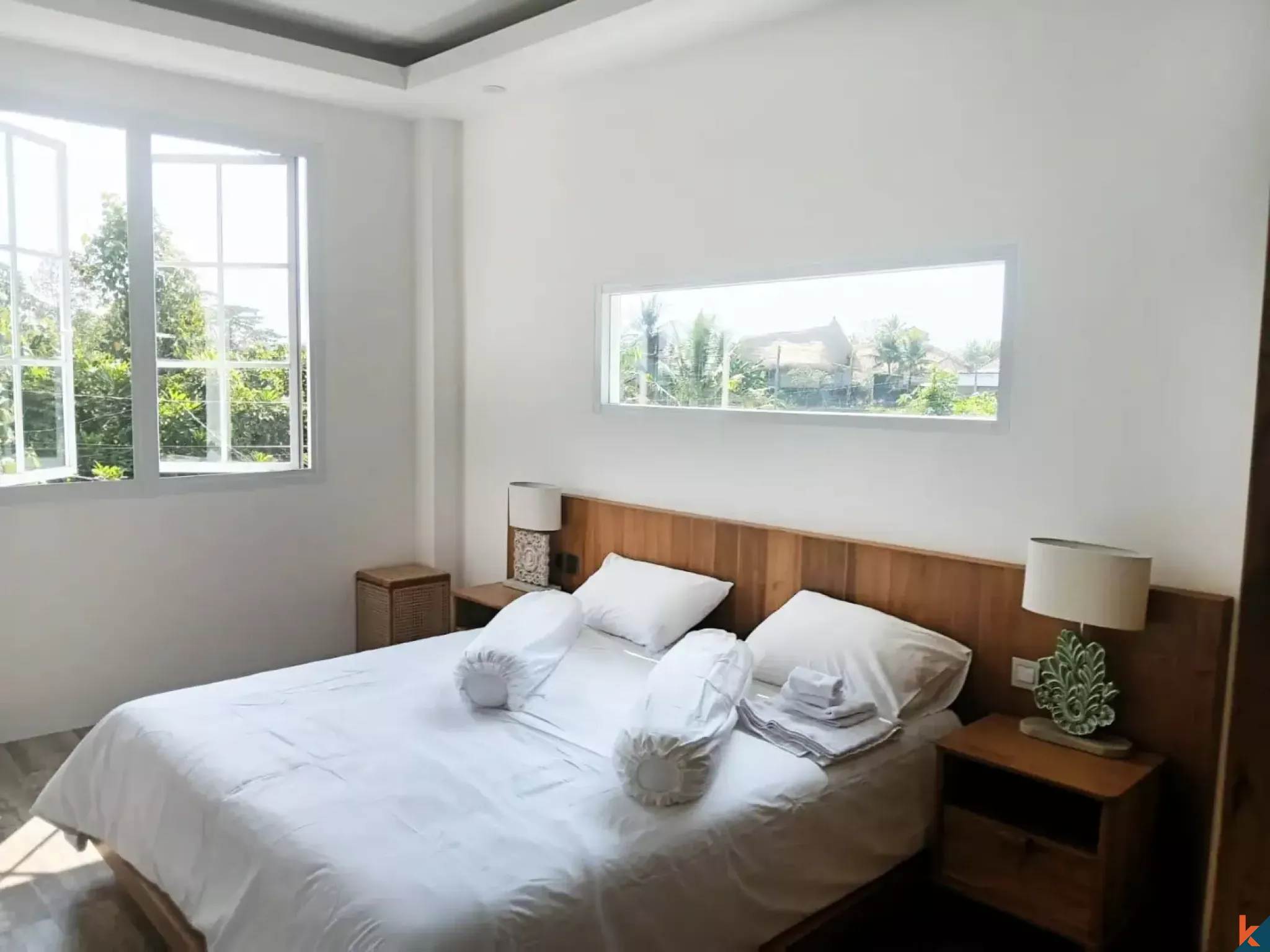 Villa neuve de deux chambres aux normes occidentales, en bail emphytéotique, à Ubud - Singakerta