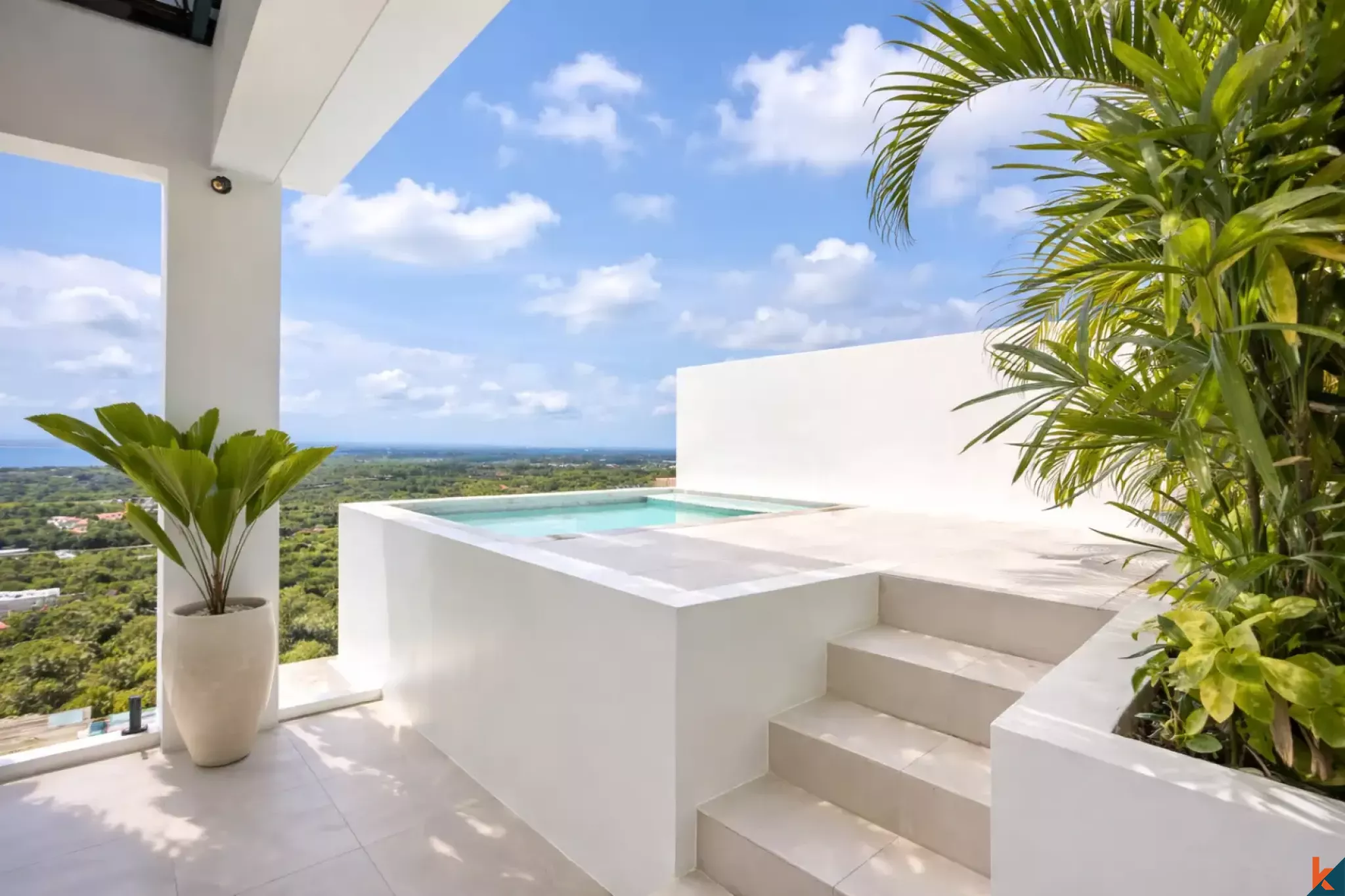Modern Three Bedroom Villa for Lease with Panoramic Ocean Views in Bingin