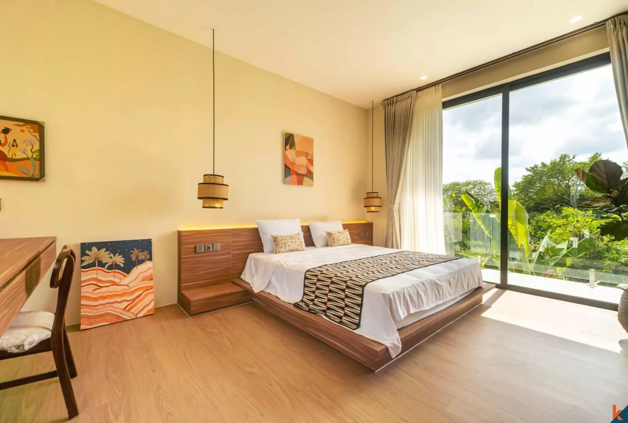 Two Bedroom Villa with rice field view in Kedungu