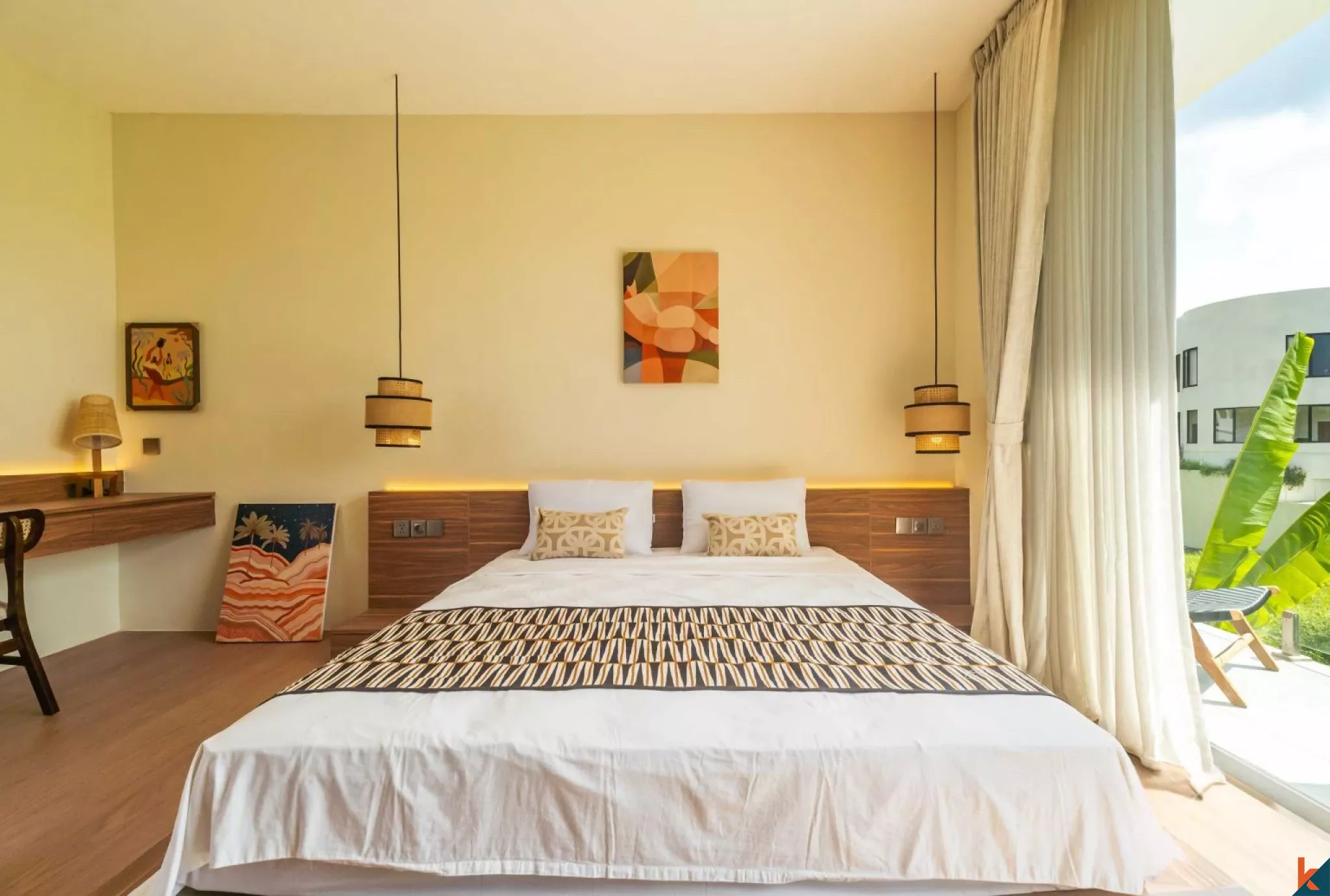 Two Bedroom Villa with rice field view in Kedungu