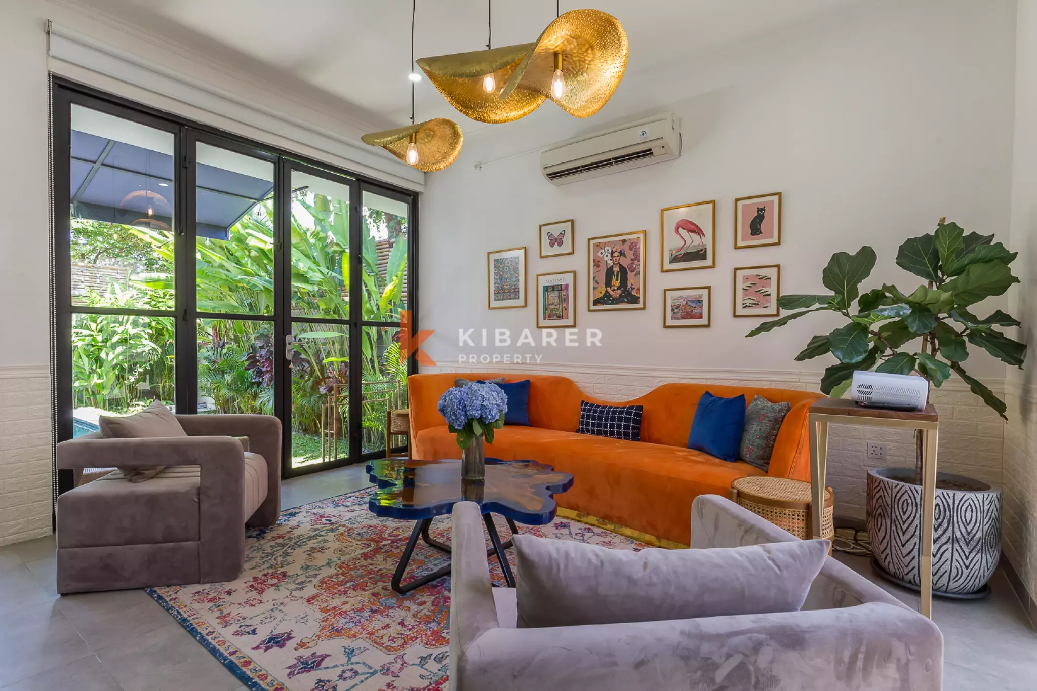 Villa de deux chambres avec cour intérieure et piscine privée à Umalas