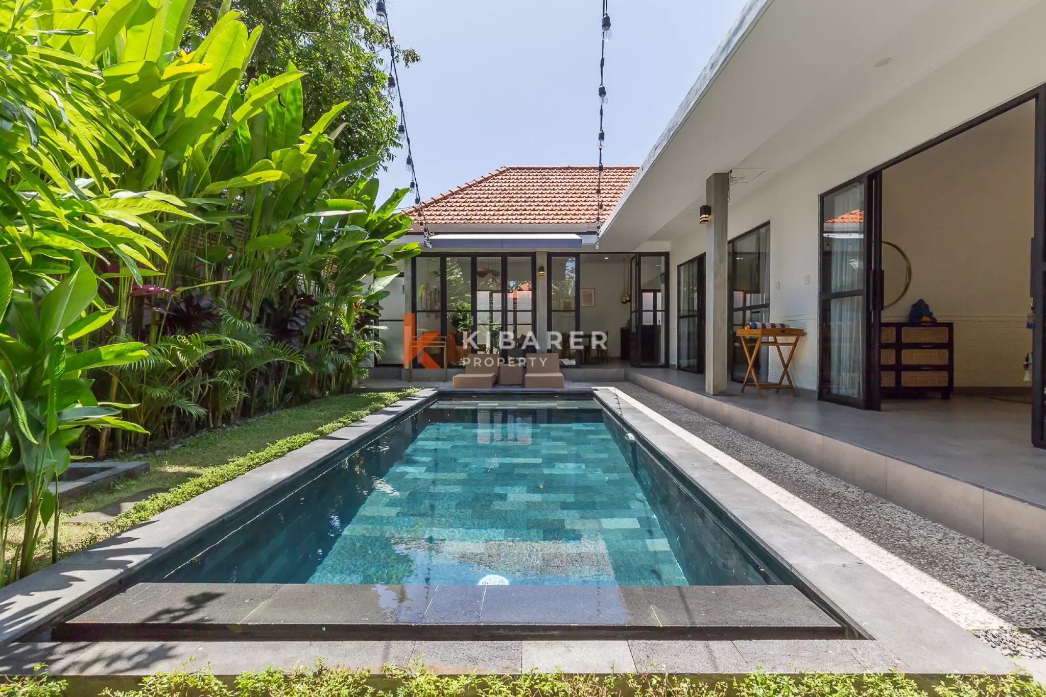 Villa de deux chambres avec cour intérieure et piscine privée à Umalas