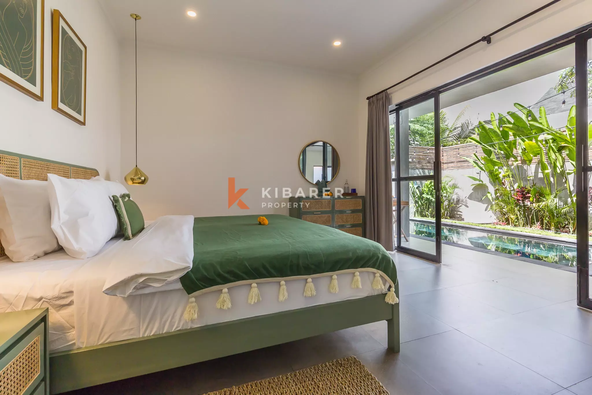 Villa de deux chambres avec cour intérieure et piscine privée à Umalas