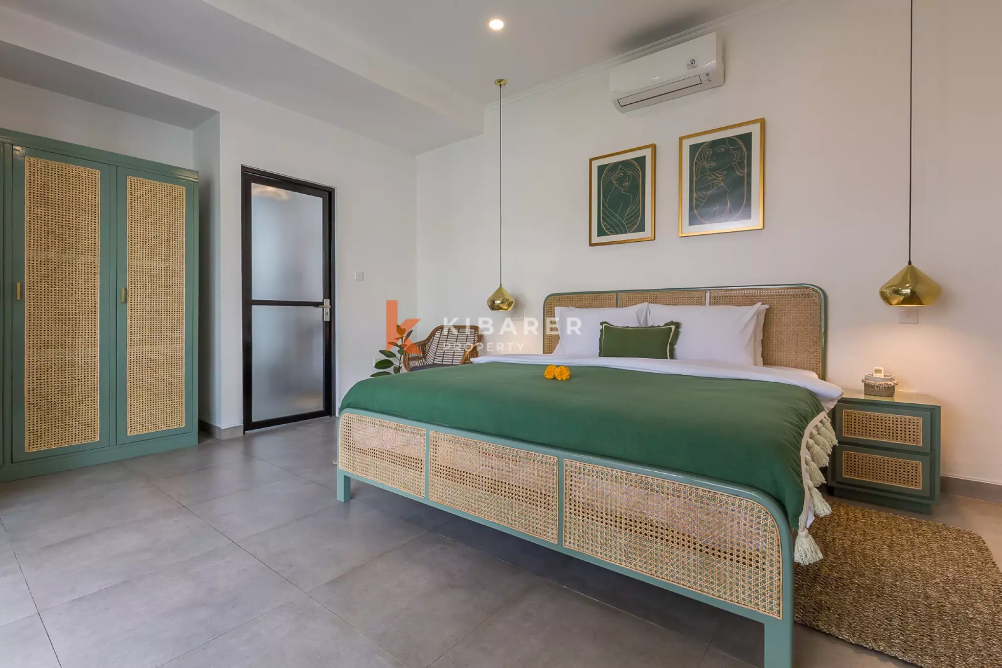 Villa de deux chambres avec cour intérieure et piscine privée à Umalas
