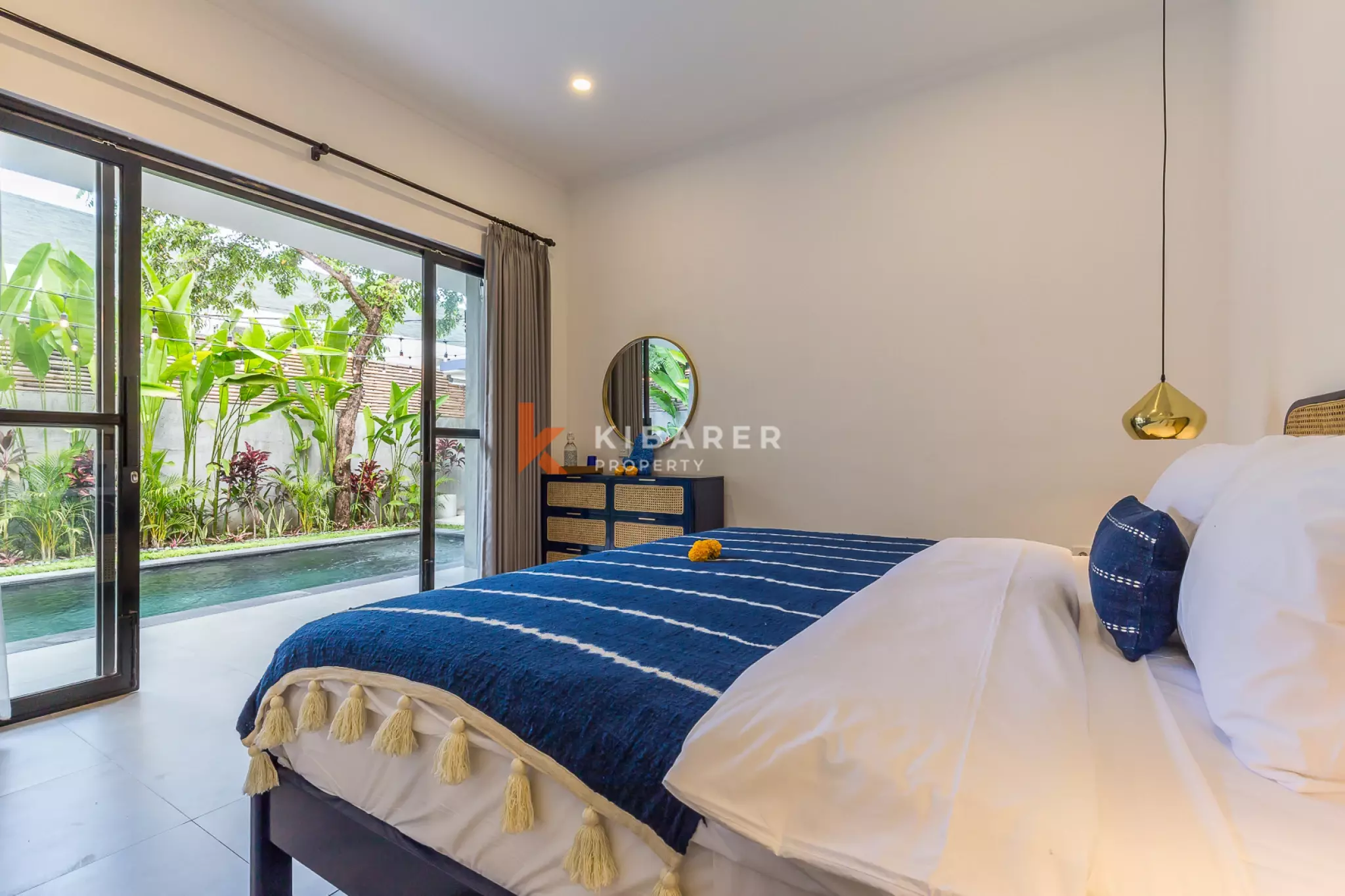 Villa de deux chambres avec cour intérieure et piscine privée à Umalas