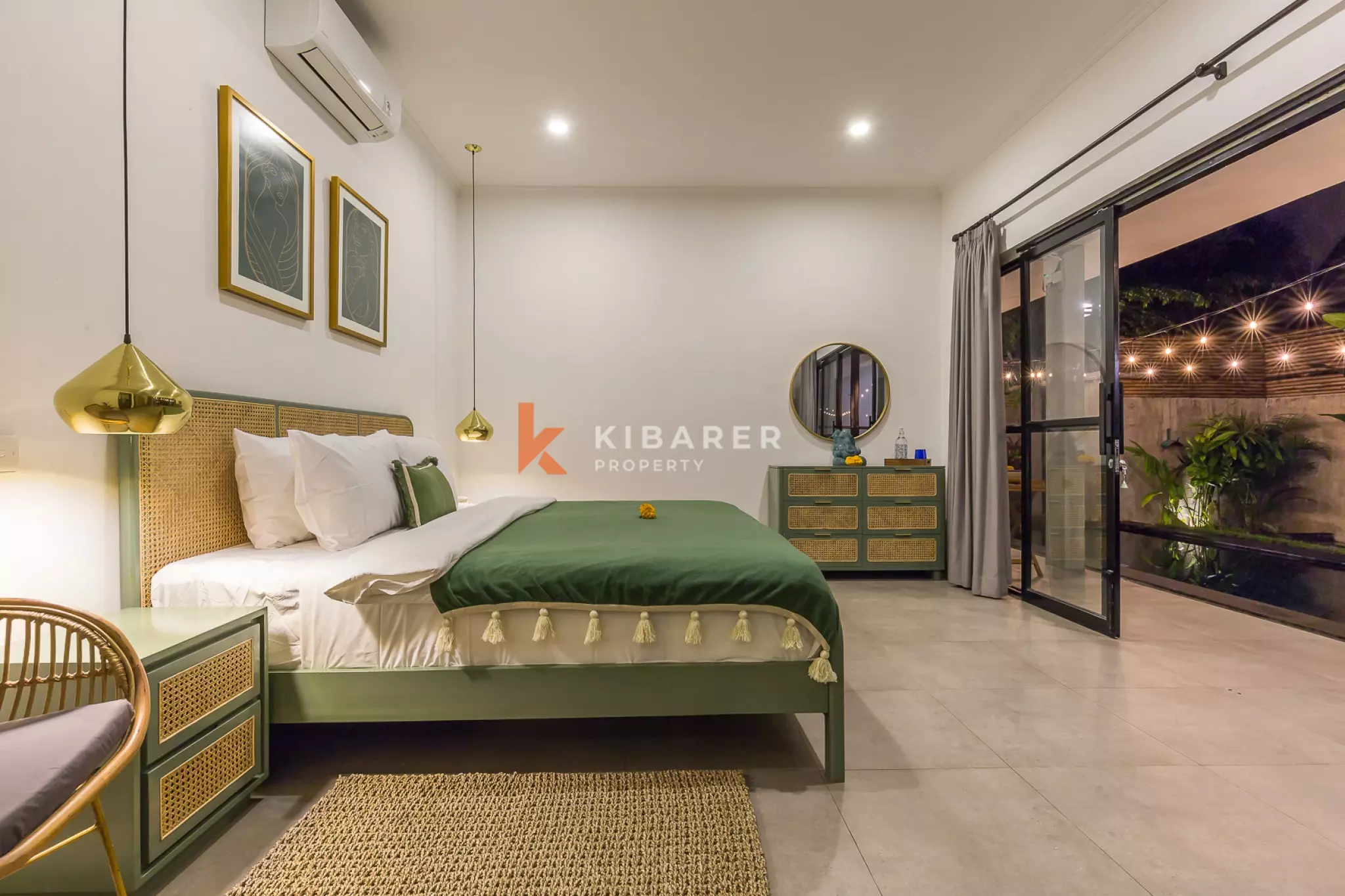 Villa de deux chambres avec cour intérieure et piscine privée à Umalas