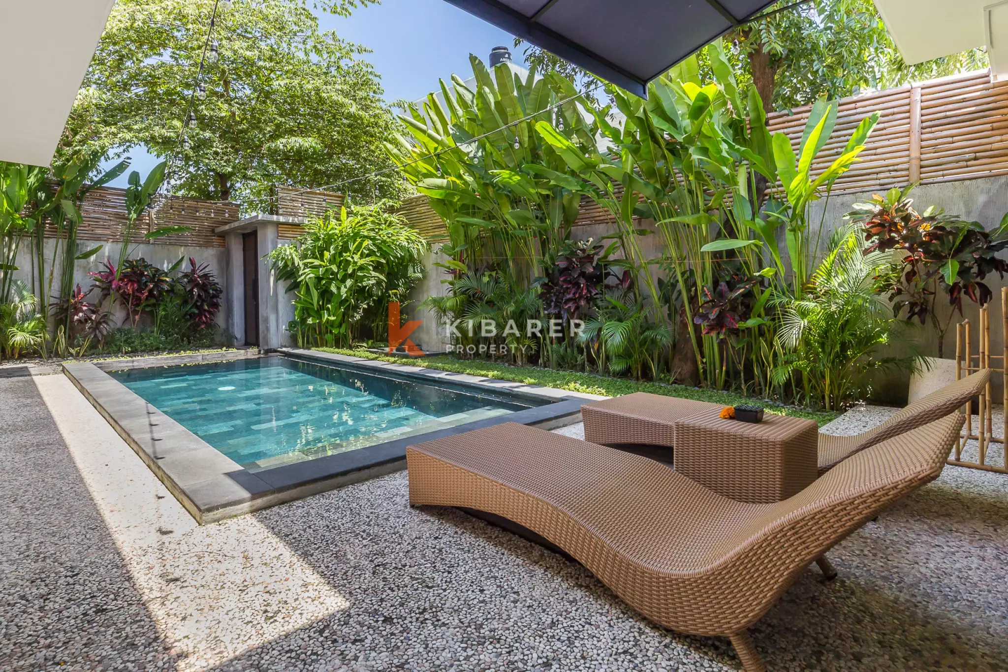 Villa de deux chambres avec cour intérieure et piscine privée à Umalas