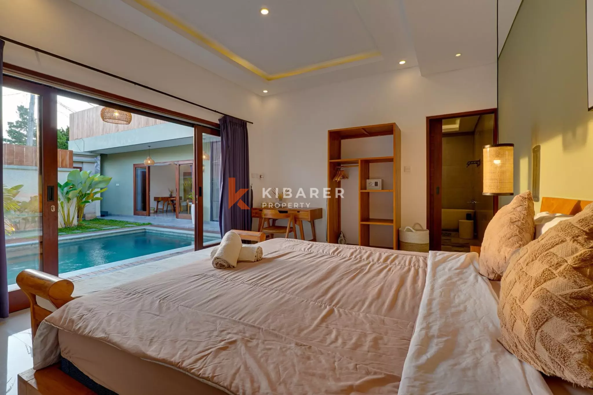 Magnifique villa tropicale de deux chambres avec piscine privée et séjour fermé à Umalas