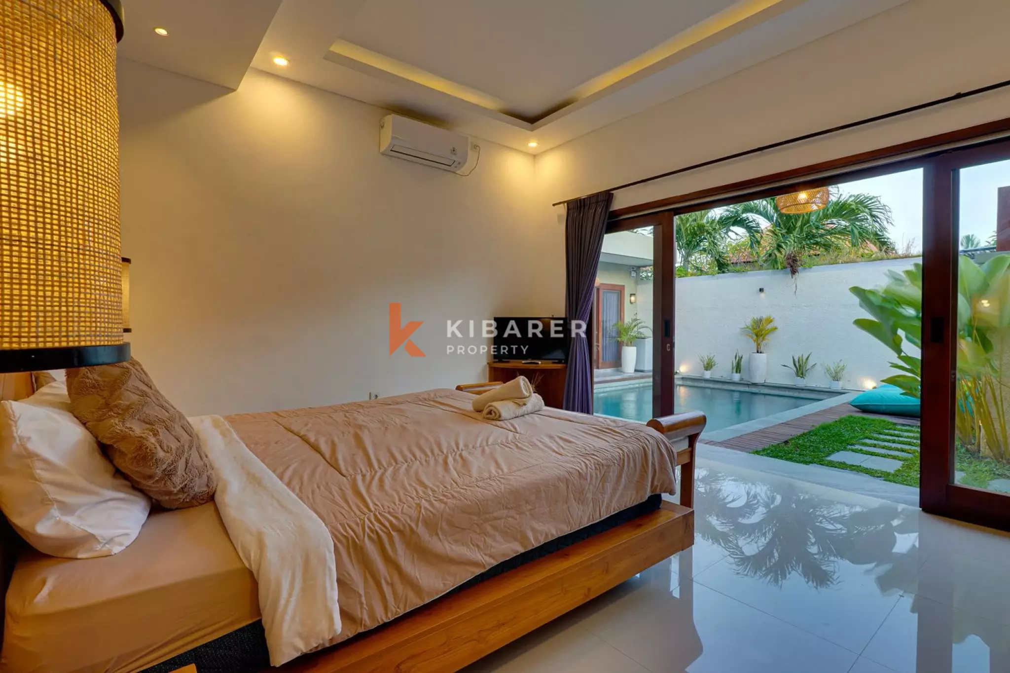 Magnifique villa tropicale de deux chambres avec piscine privée et séjour fermé à Umalas