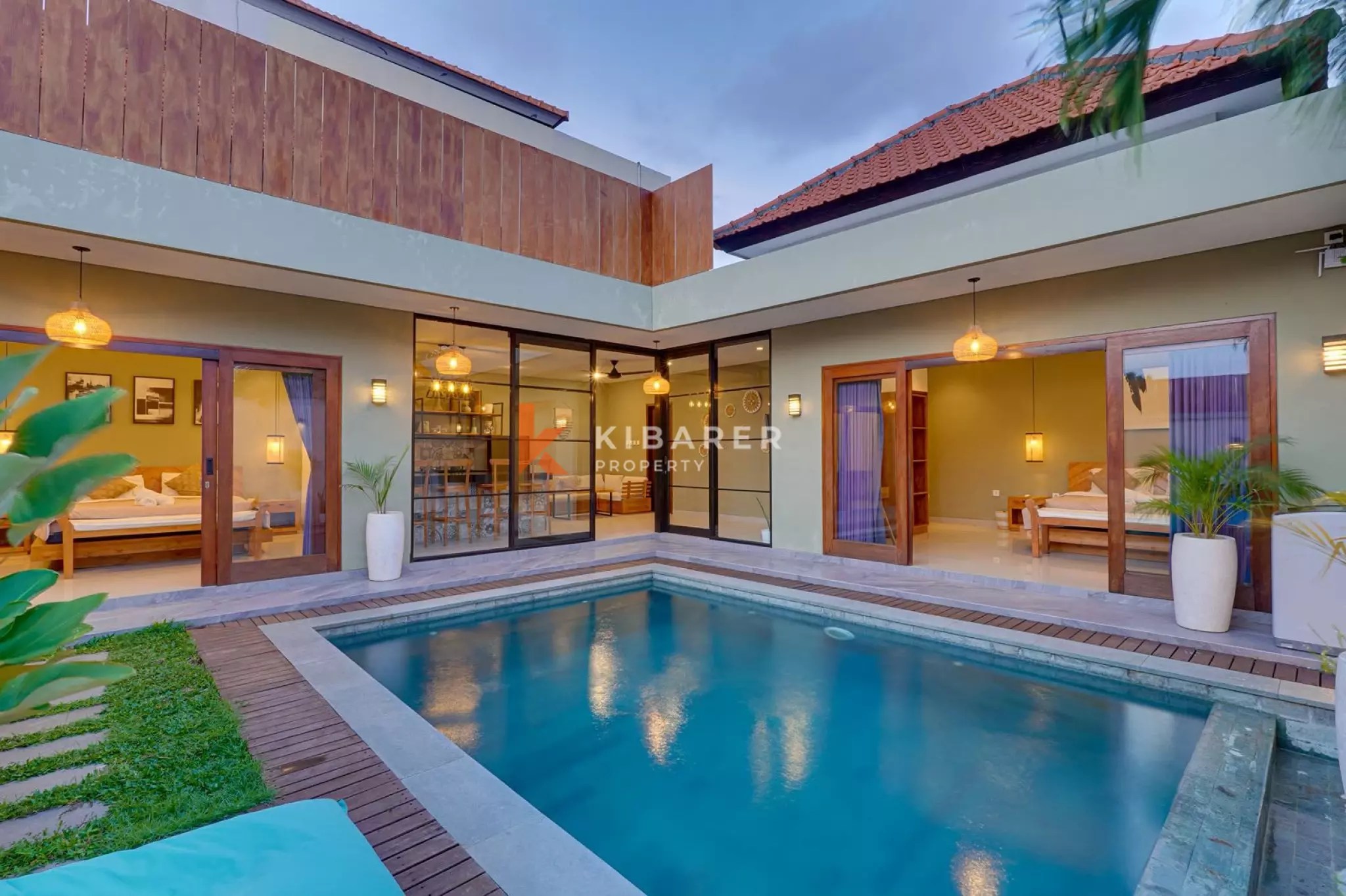 Magnifique villa tropicale de deux chambres avec piscine privée et séjour fermé à Umalas