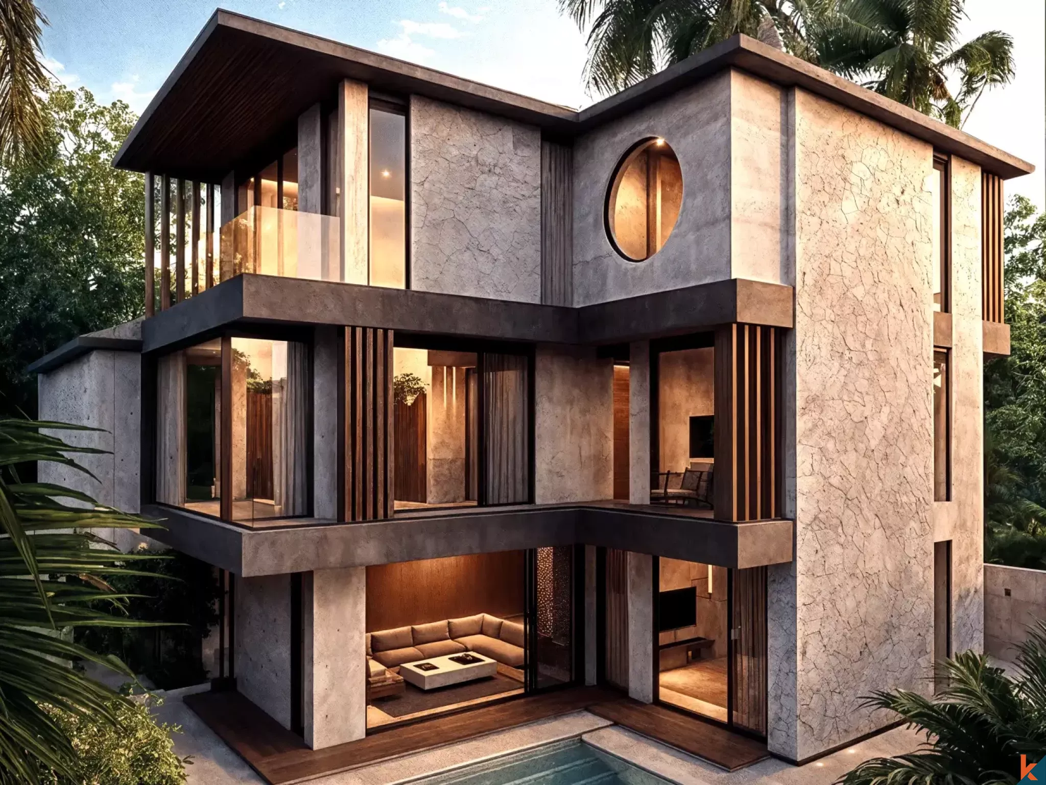 Villa de luxe de cinq chambres sur trois étages en bail emphytéotique à Seminyak (Livraison 3ᵉ trimestre 2026)