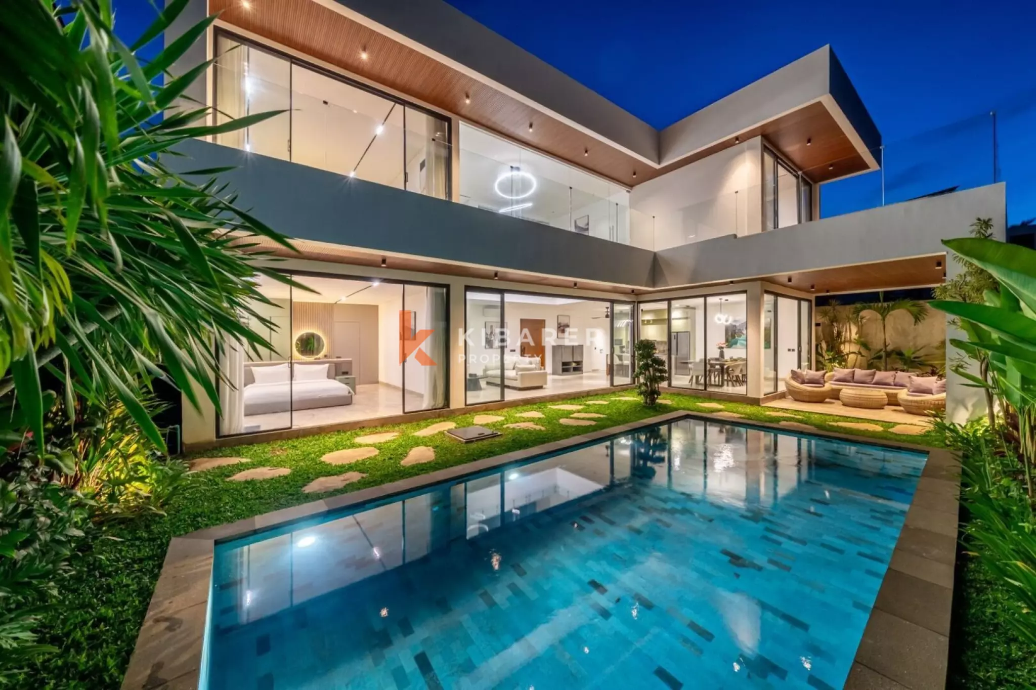 Villa Modern Pribadi dengan Tiga Kamar Tidur, Pemandangan Sawah dan Pegunungan di Ubud