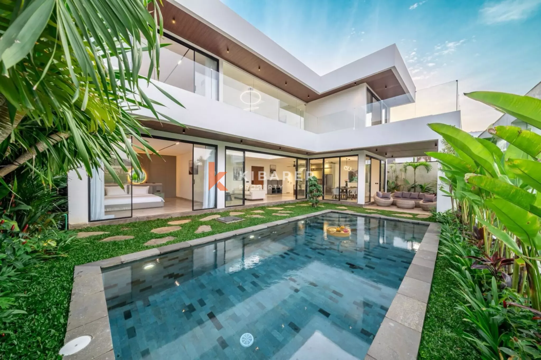 Villa Modern Pribadi dengan Tiga Kamar Tidur, Pemandangan Sawah dan Pegunungan di Ubud