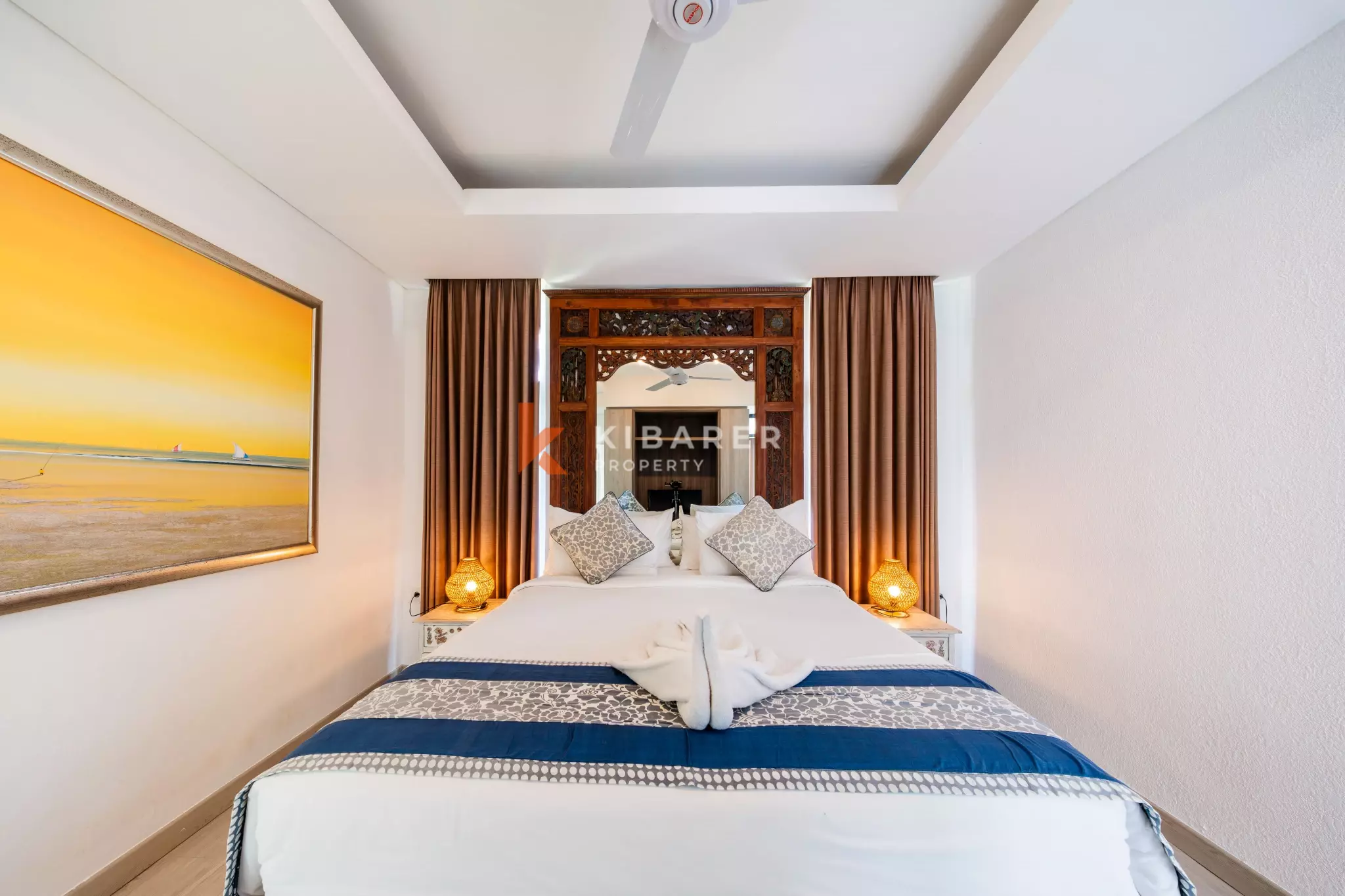 Elegant Four-Bedroom Tropical Villa with Private Pool and Lush Garden in Batu Belig
