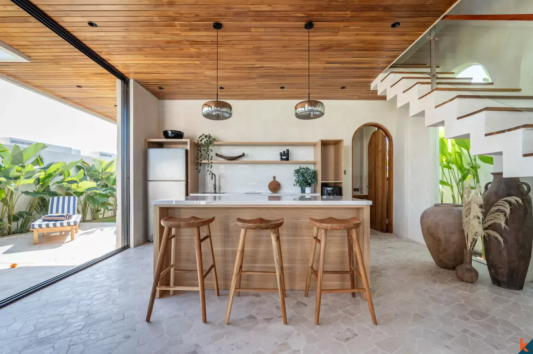 Modern Mediterranean Two Bedroom Villa for Lease in Munggu