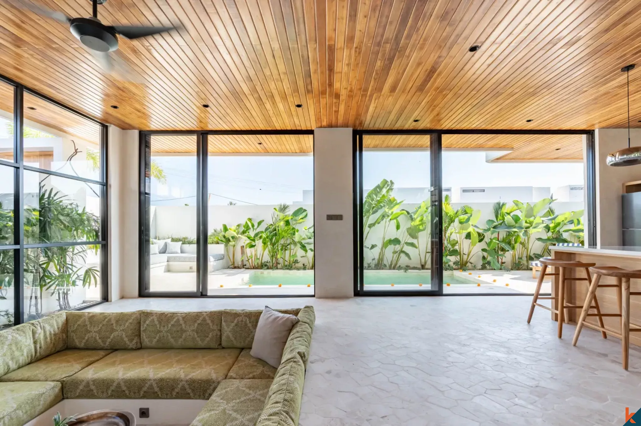 Modern Mediterranean Two Bedroom Villa for Lease in Munggu