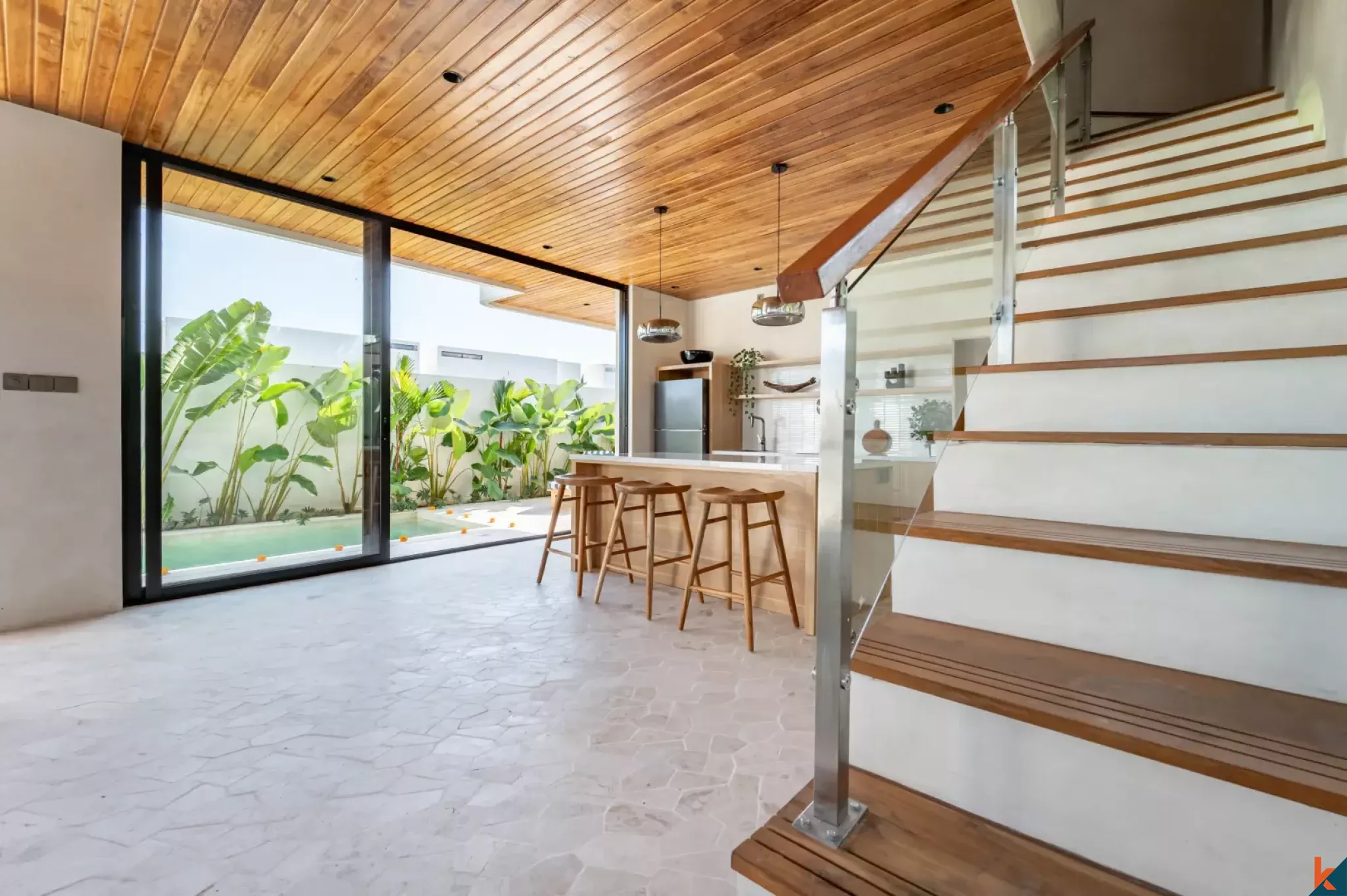 Modern Mediterranean Two Bedroom Villa for Lease in Munggu