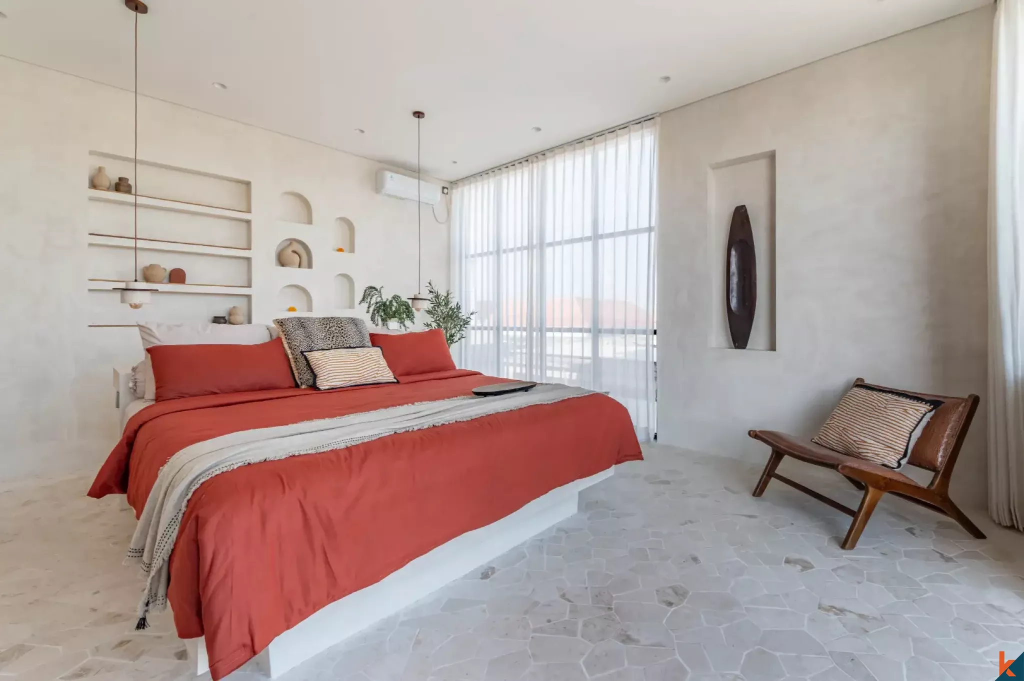 Modern Mediterranean Two Bedroom Villa for Lease in Munggu