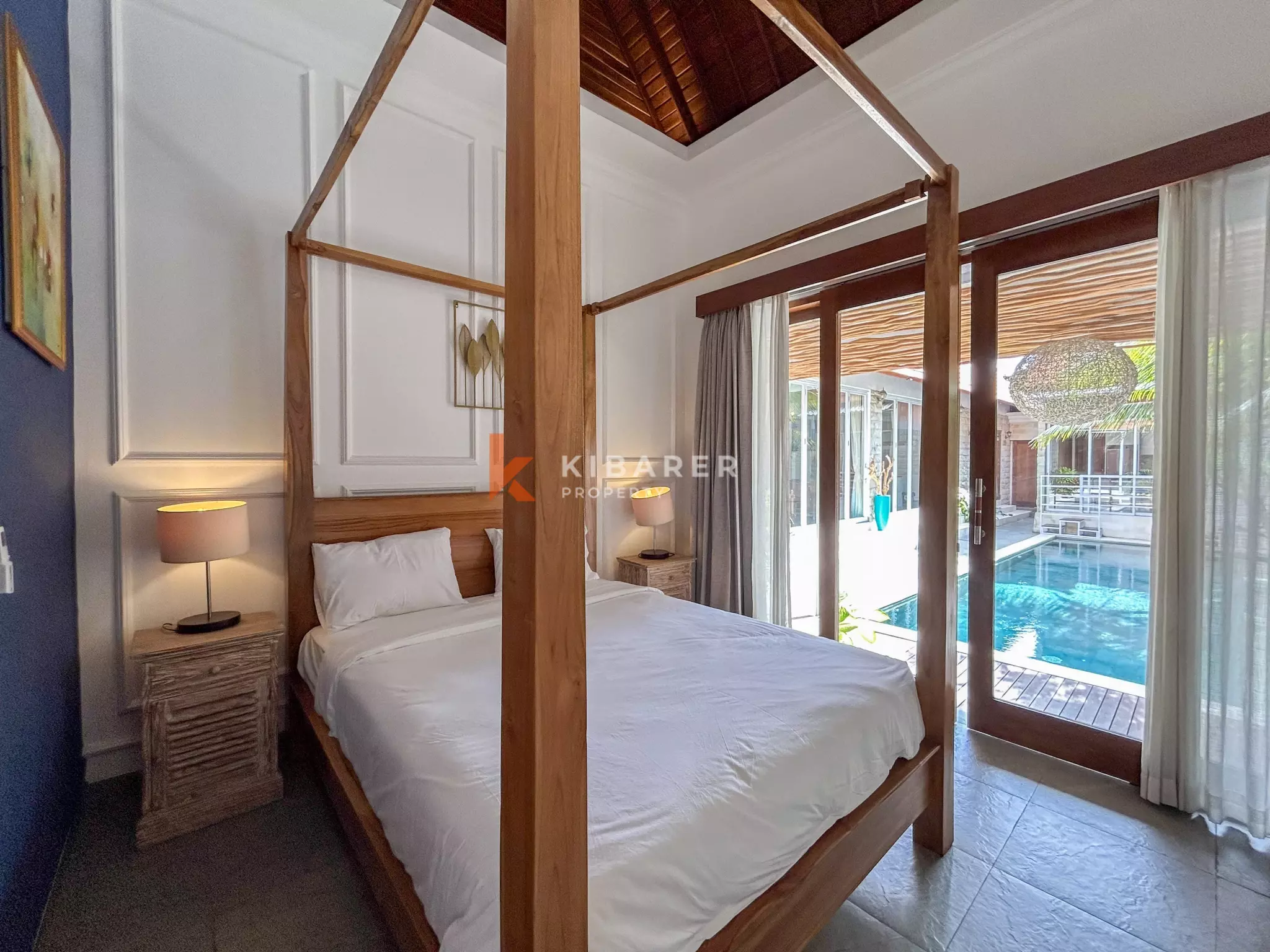 Elegant Four-Bedroom Tropical Pool Villa with Enclosed Living Spaces in Umalas