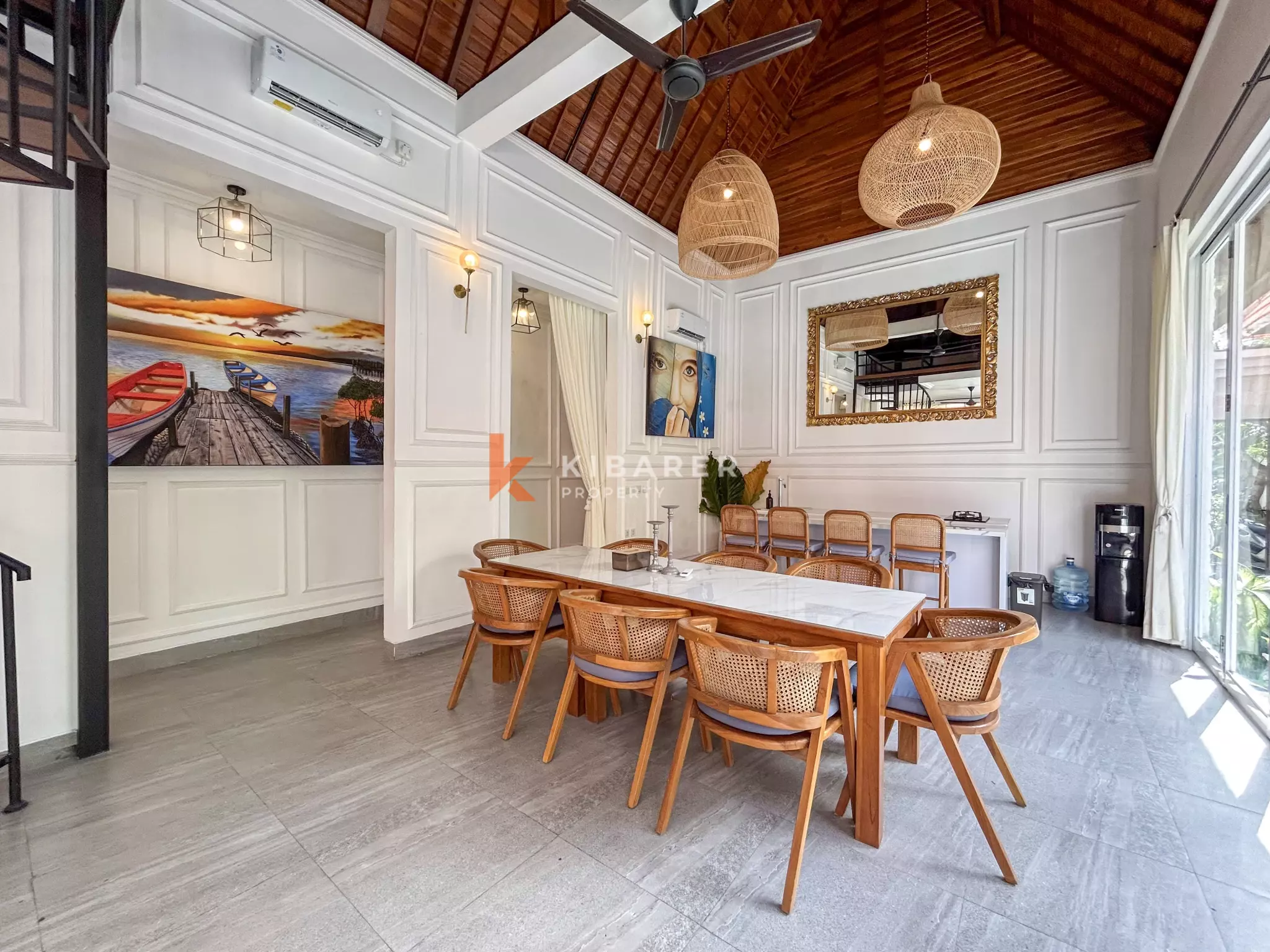 Elegant Four-Bedroom Tropical Pool Villa with Enclosed Living Spaces in Umalas