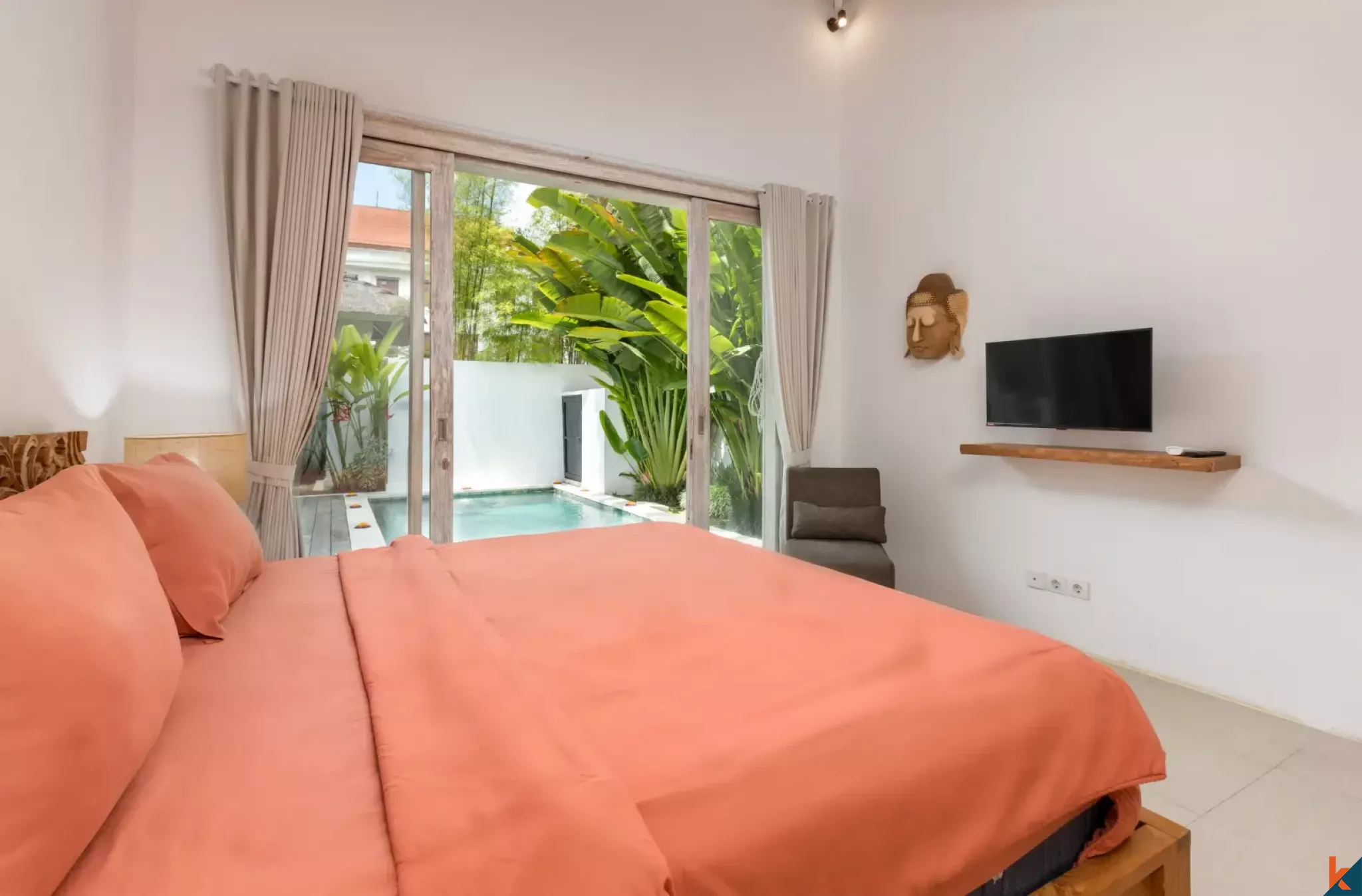 Charmante villa de deux chambres à louer dans le quartier paisible de Kerobokan