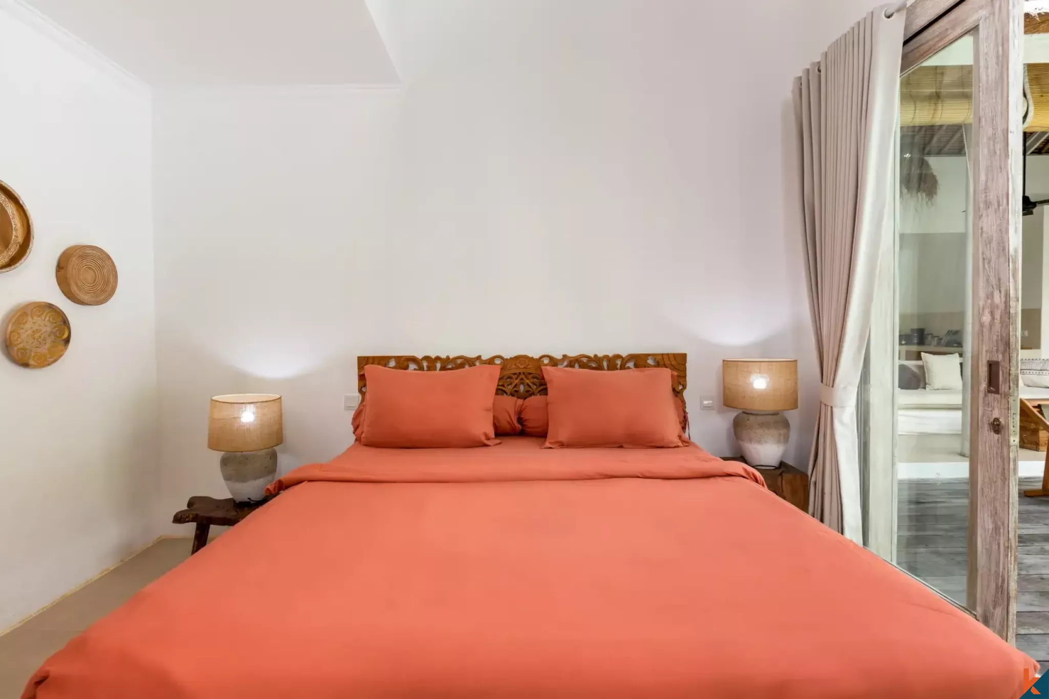 Charmante villa de deux chambres à louer dans le quartier paisible de Kerobokan