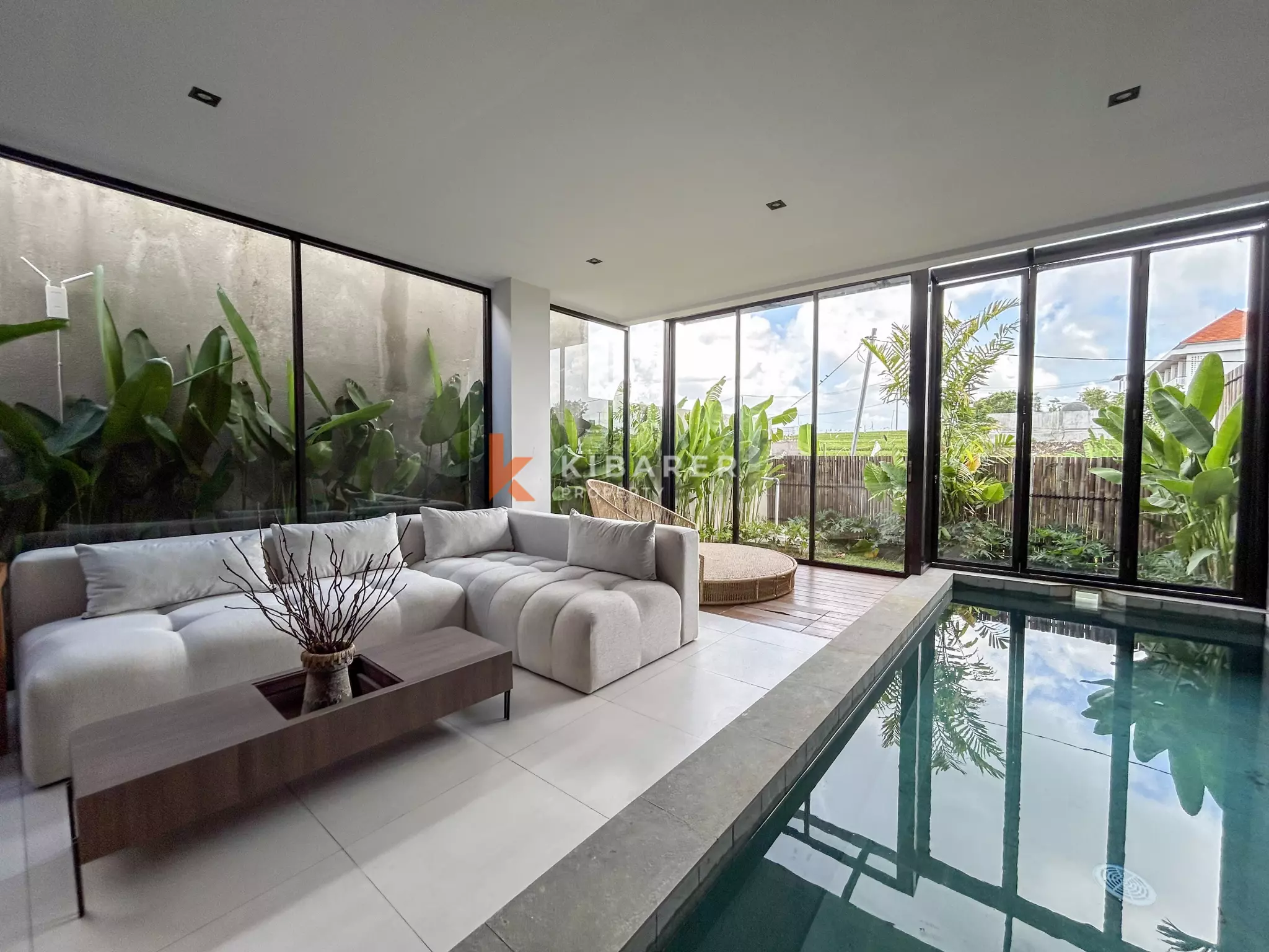 Modern Tropical Hideaway: Two-Bedroom Enclosed Living Villa in Pererenan