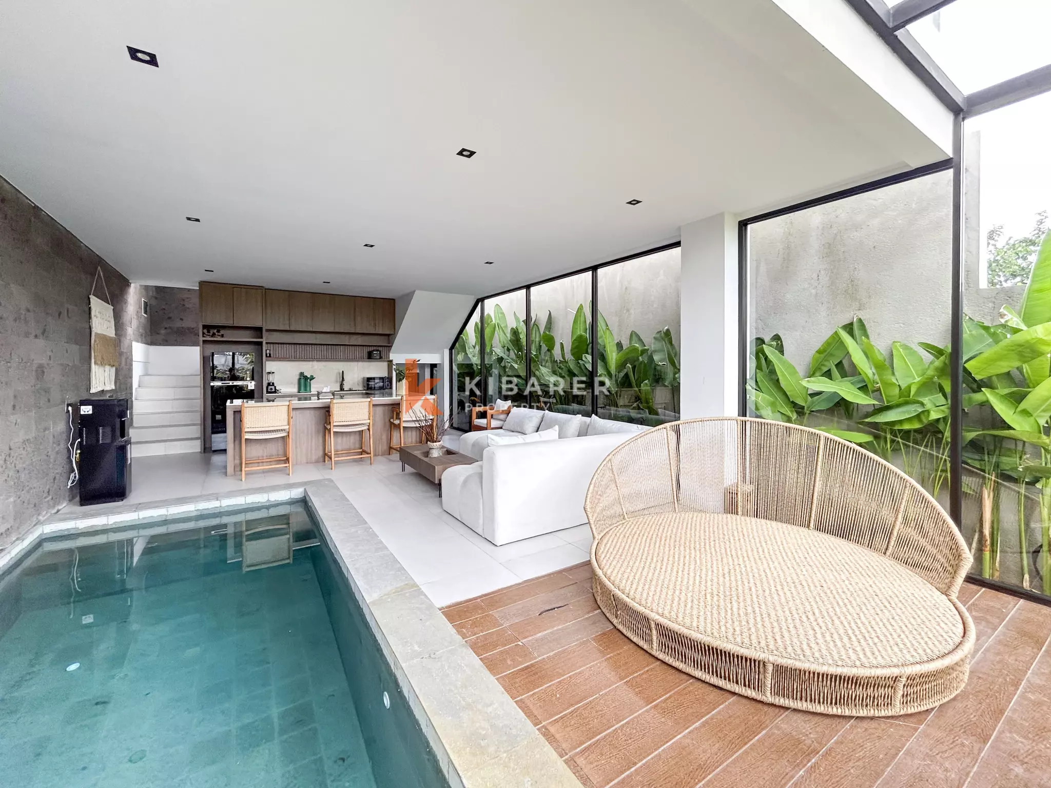 Modern Tropical Hideaway: Two-Bedroom Enclosed Living Villa in Pererenan
