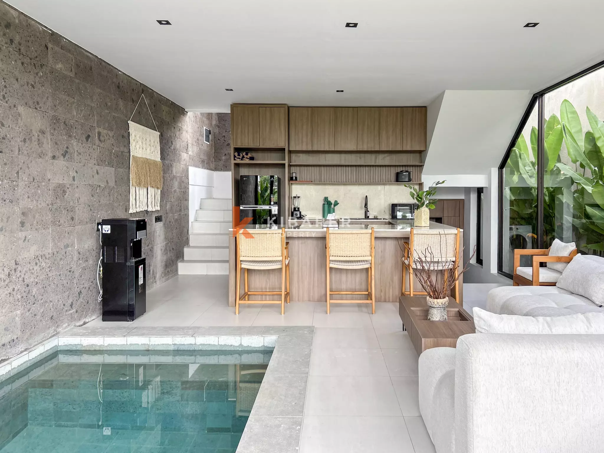 Modern Tropical Hideaway: Two-Bedroom Enclosed Living Villa in Pererenan