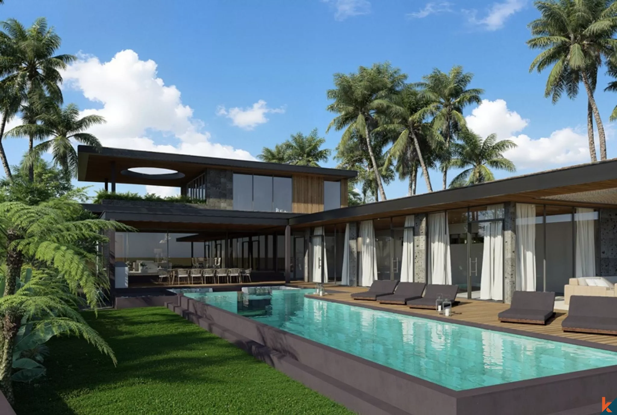 Villa Mewah dengan 5 Kamar Tidur Dijual di Buwit