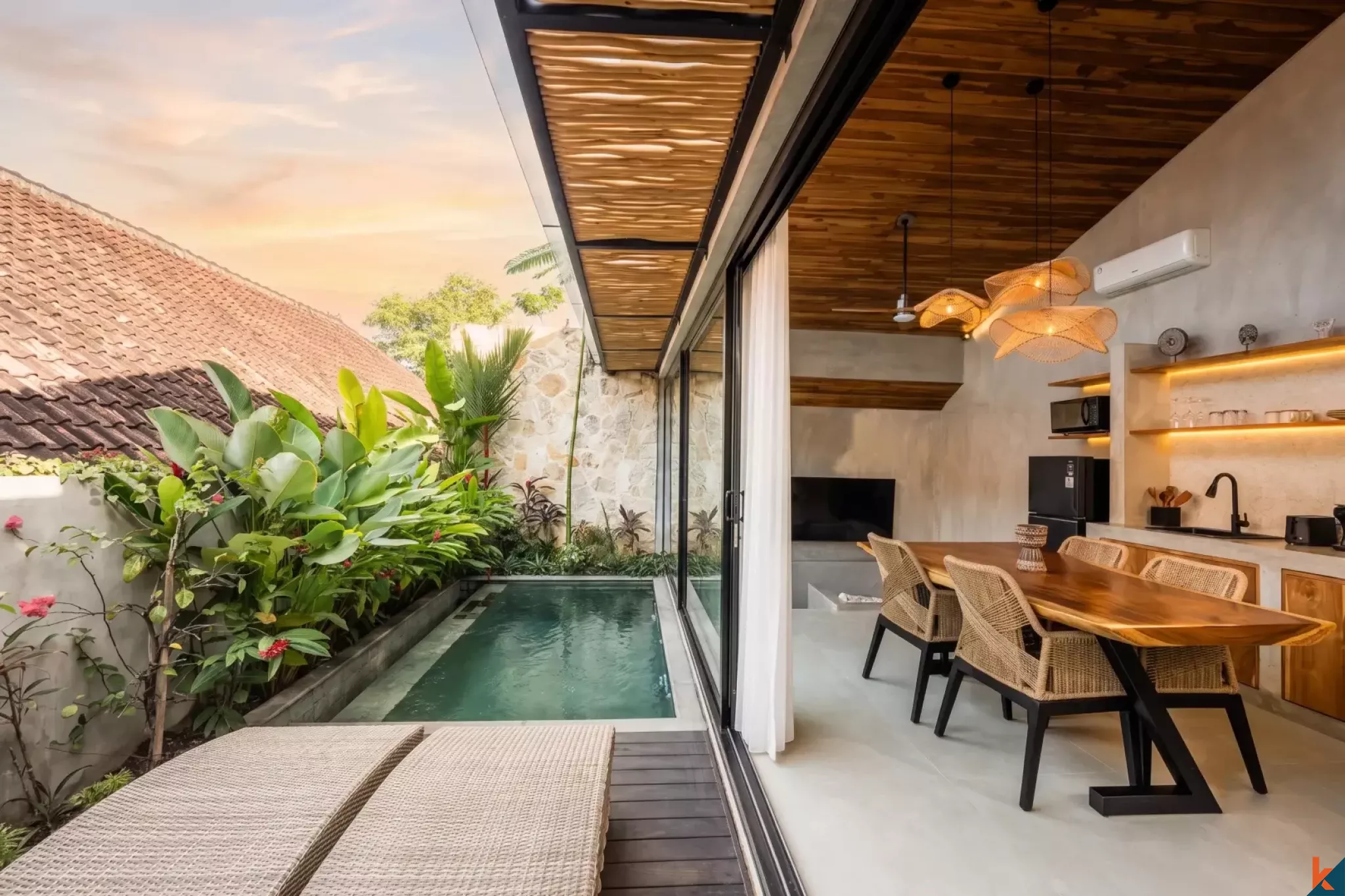 Vila sewa satu kamar tidur canggih di Ungasan