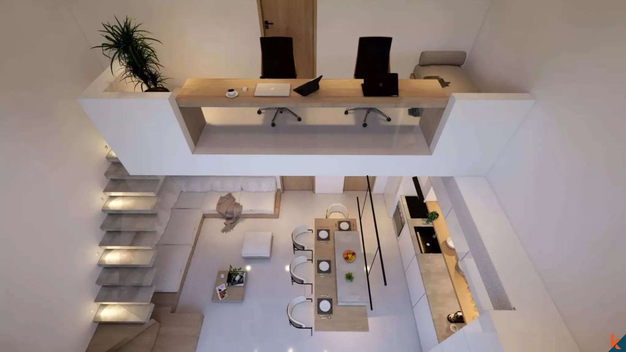 Propriété neuve et moderne de deux chambres en pleine propriété à bail à Sanur