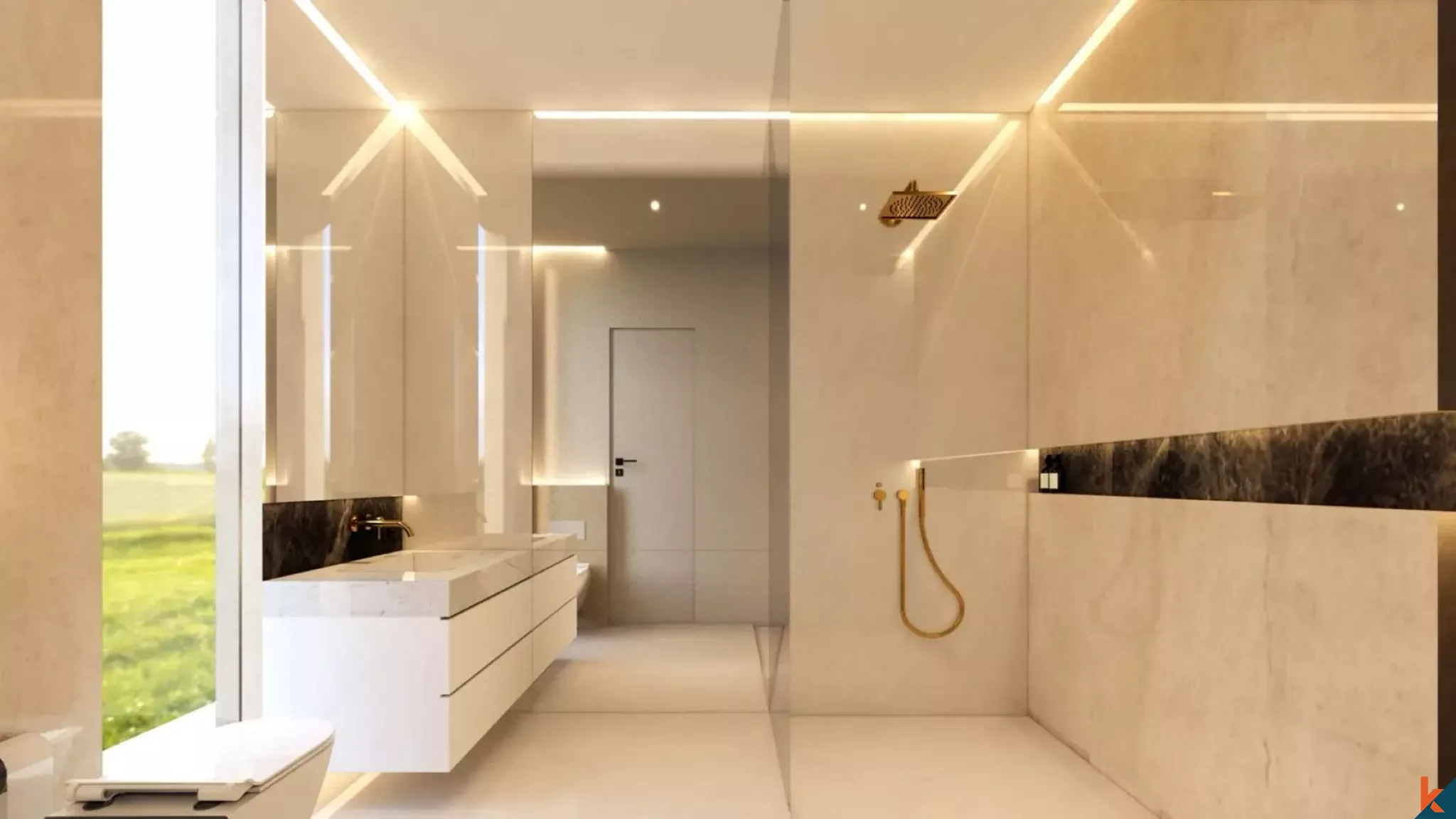 Propriété neuve et moderne de deux chambres en pleine propriété à bail à Sanur