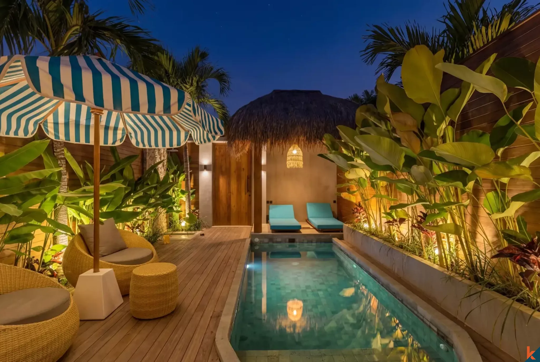 One bedroom contemporary modern villa for lease in Bingin