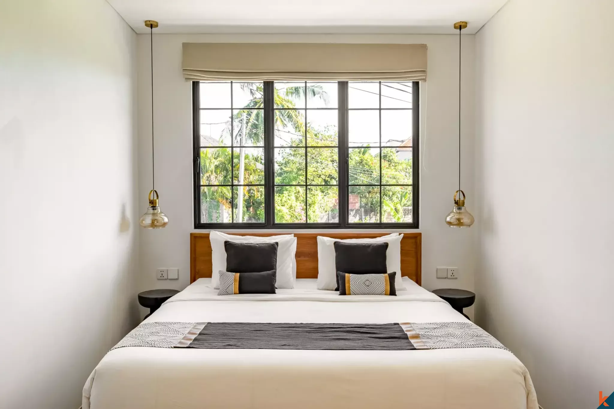 Superbe villa en location de trois chambres dans le quartier à la mode de Pererenan