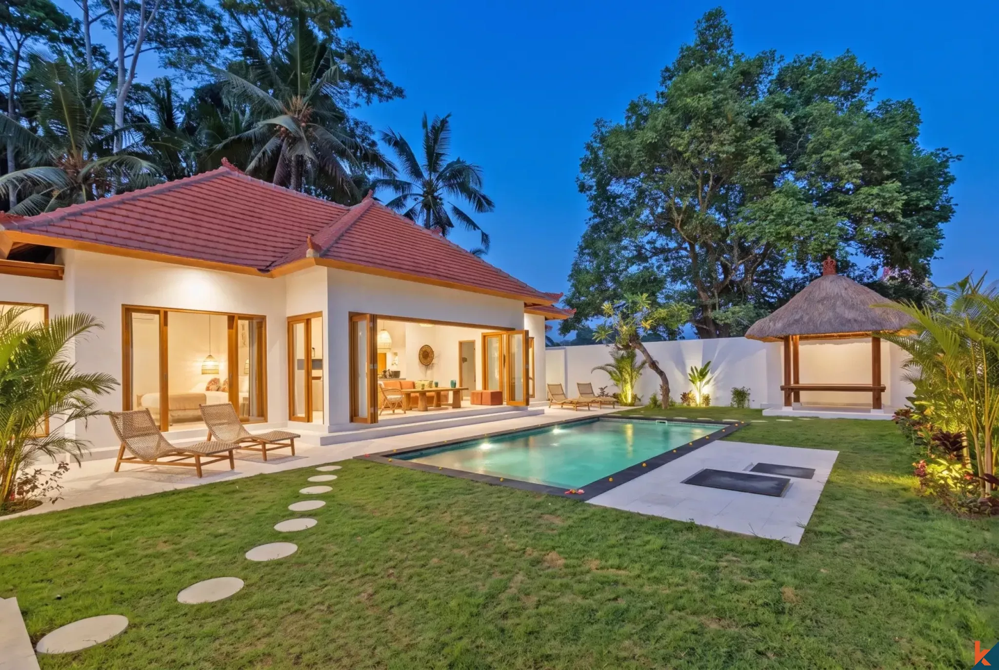 Vila sewa tiga kamar tidur yang indah dengan pengaruh tradisional di Ubud - Lodtunduh