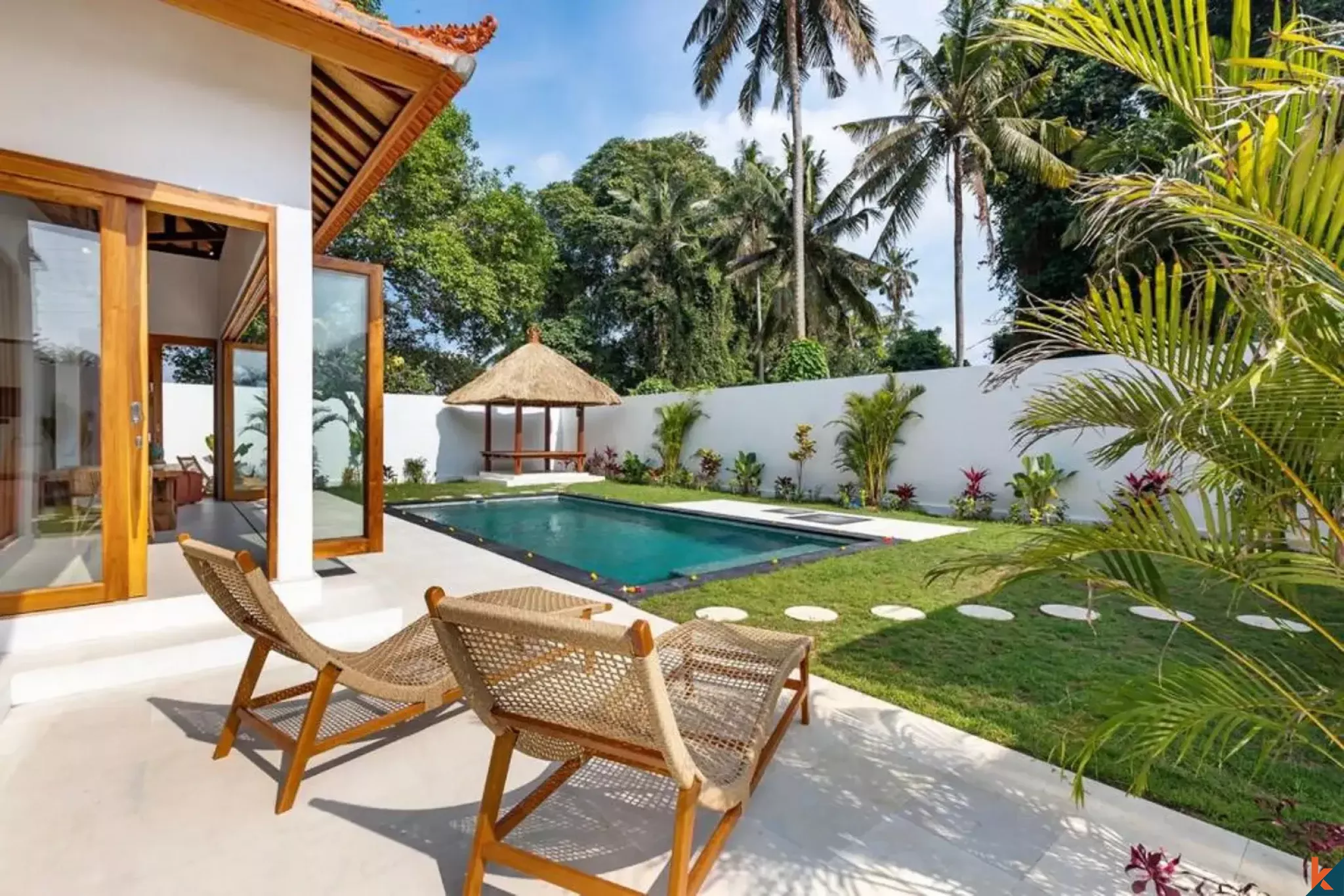 Vila sewa tiga kamar tidur yang indah dengan pengaruh tradisional di Ubud - Lodtunduh