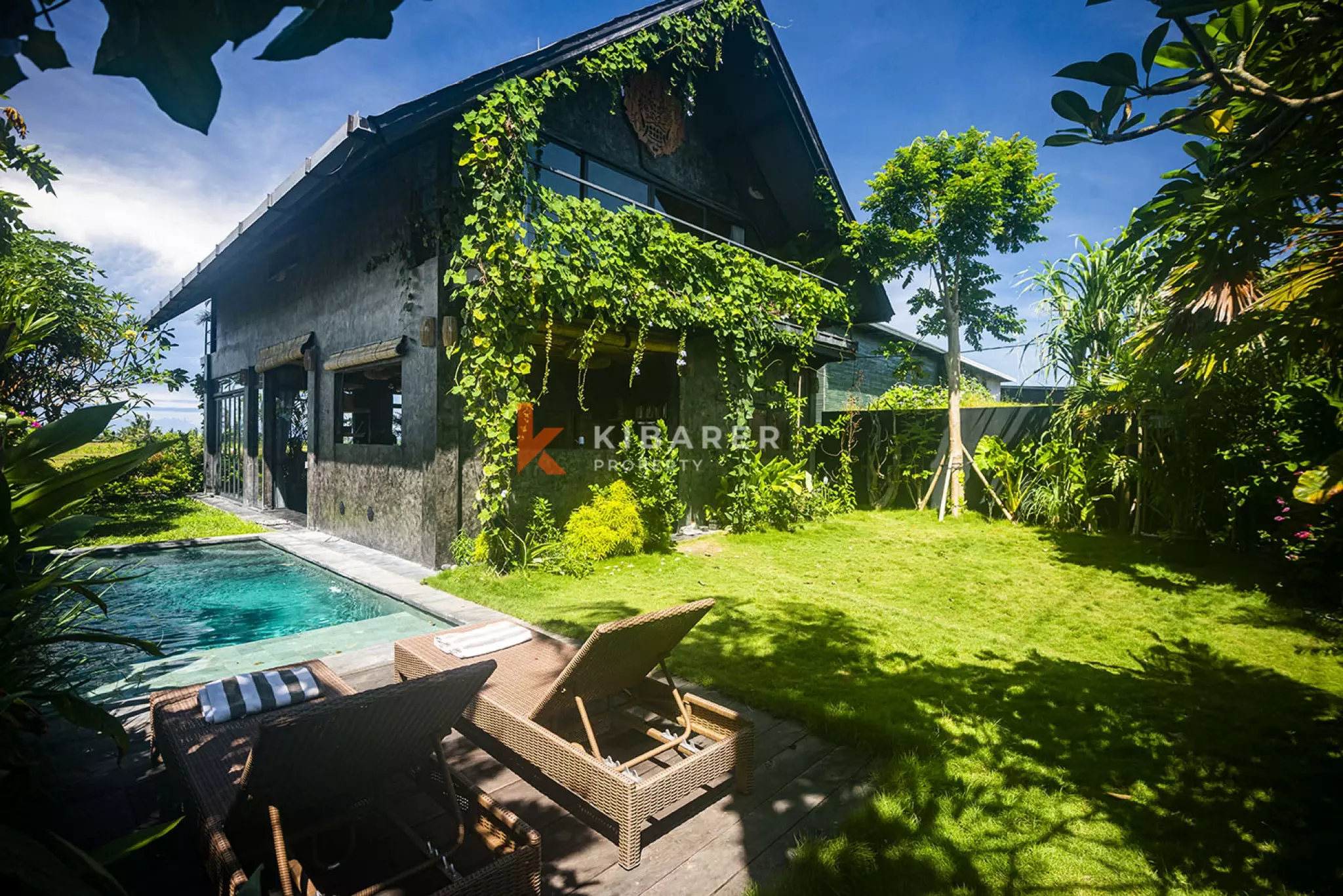 Elegant Two-Level Three-Bedroom Enclosed Living Villa with Private Pool in Tabanan