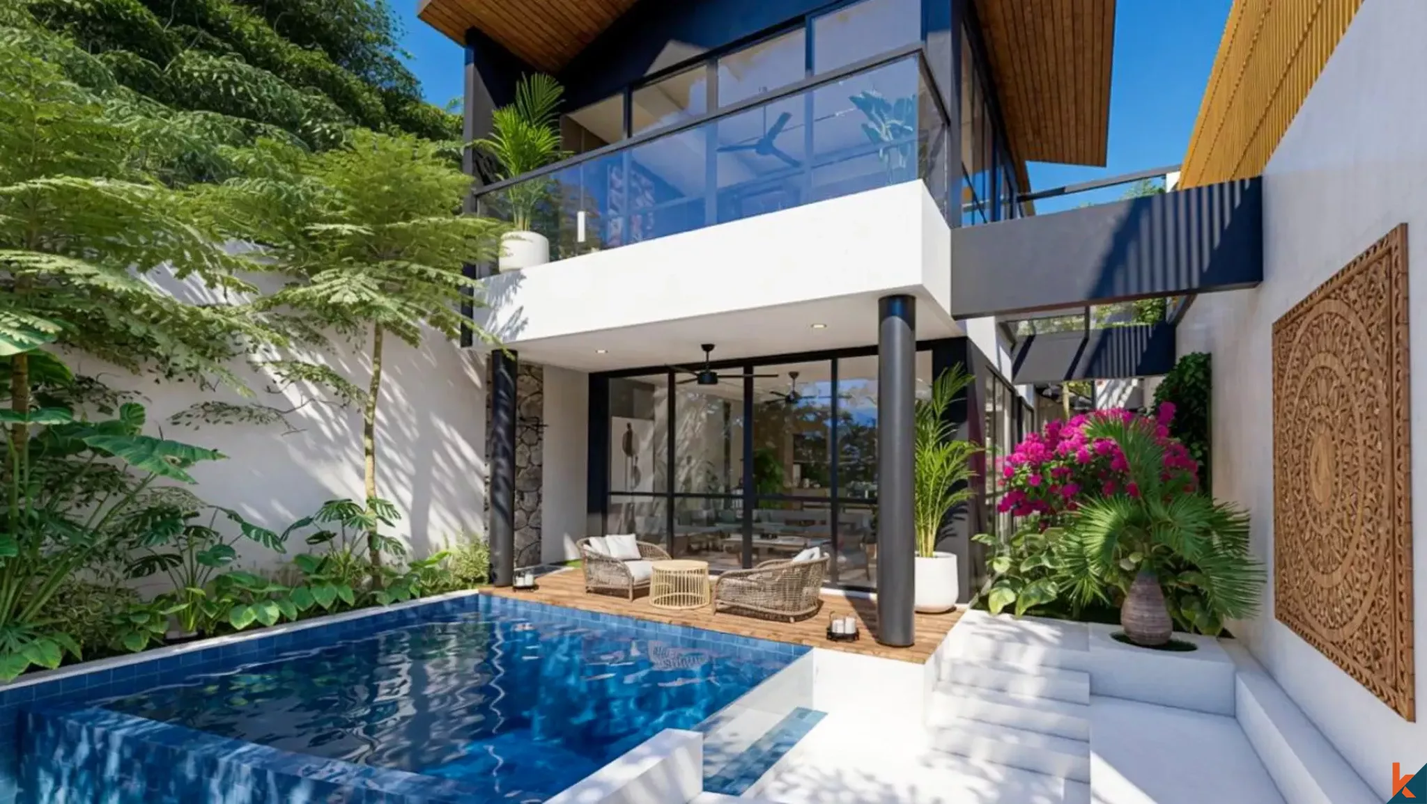 Properti sewa dua kamar tidur dengan pemandangan sawah di Ubud (selesai pada November 2026)