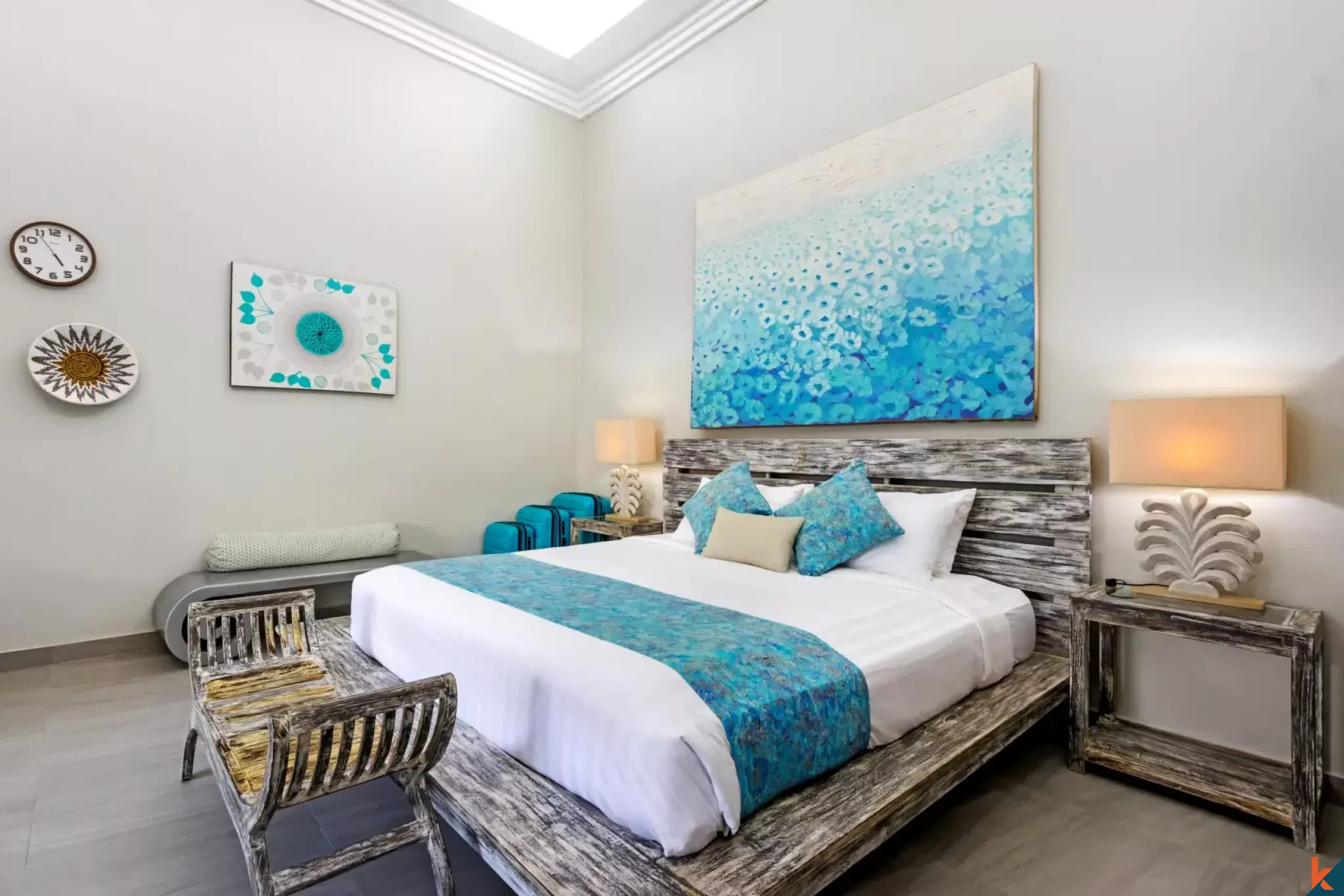 Properti sewa dua kamar tidur yang bagus di Sanur dengan jarak berjalan kaki ke pantai