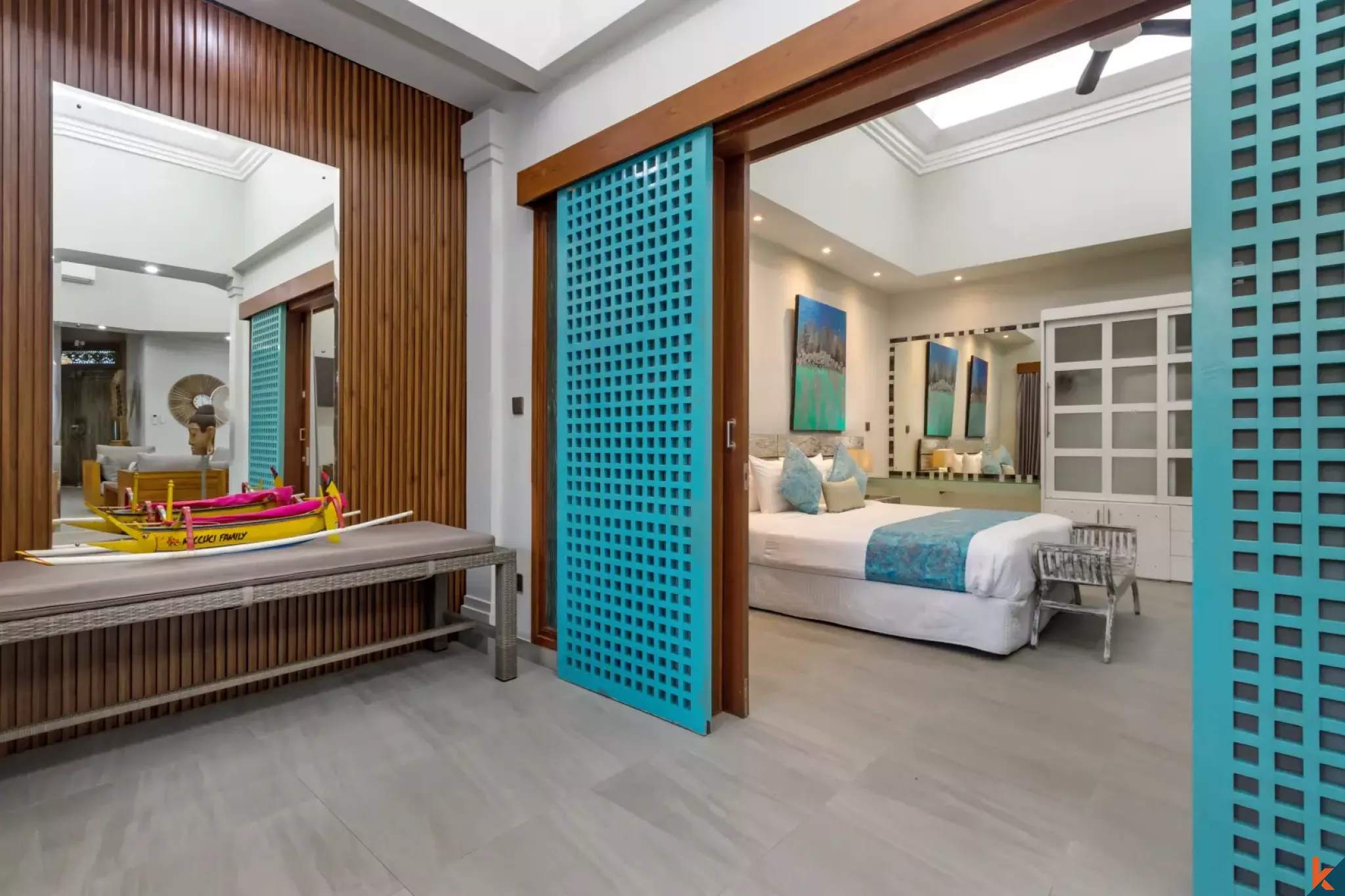Properti sewa dua kamar tidur yang bagus di Sanur dengan jarak berjalan kaki ke pantai