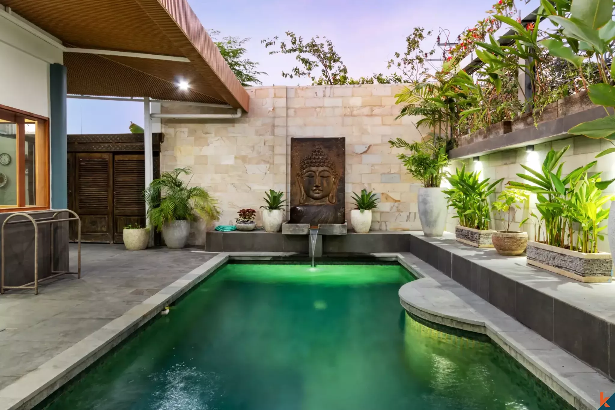 Properti sewa dua kamar tidur yang bagus di Sanur dengan jarak berjalan kaki ke pantai