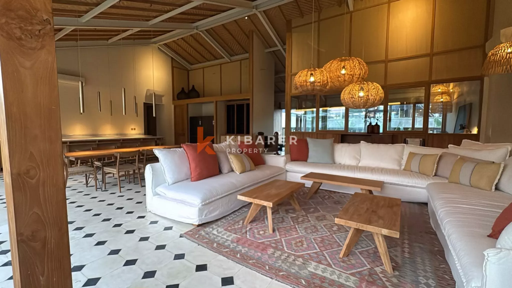 Elegant Six-Bedroom Tropical Villa with Refined Contemporary Design in Seseh