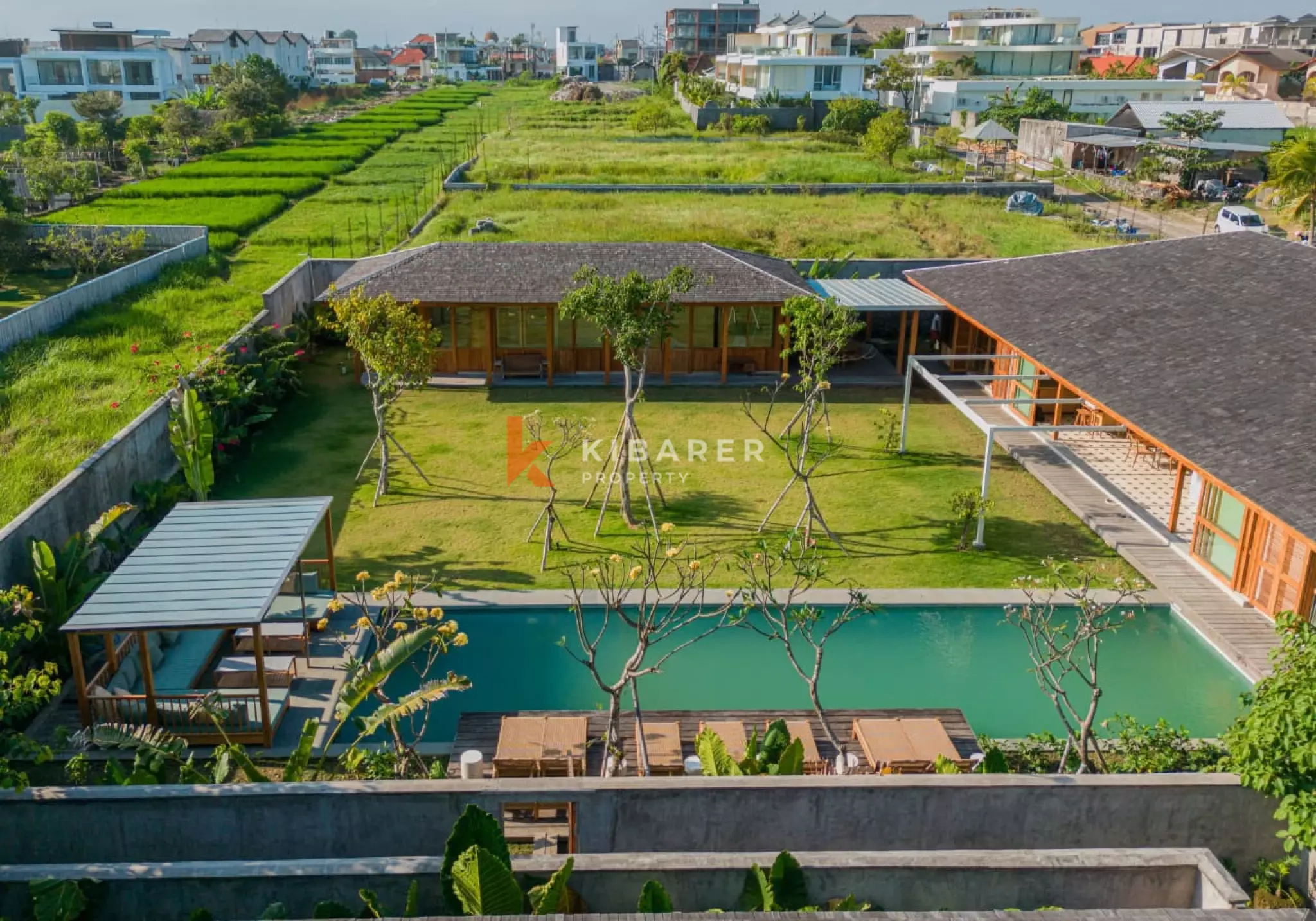 Elegant Six-Bedroom Tropical Villa with Refined Contemporary Design in Seseh