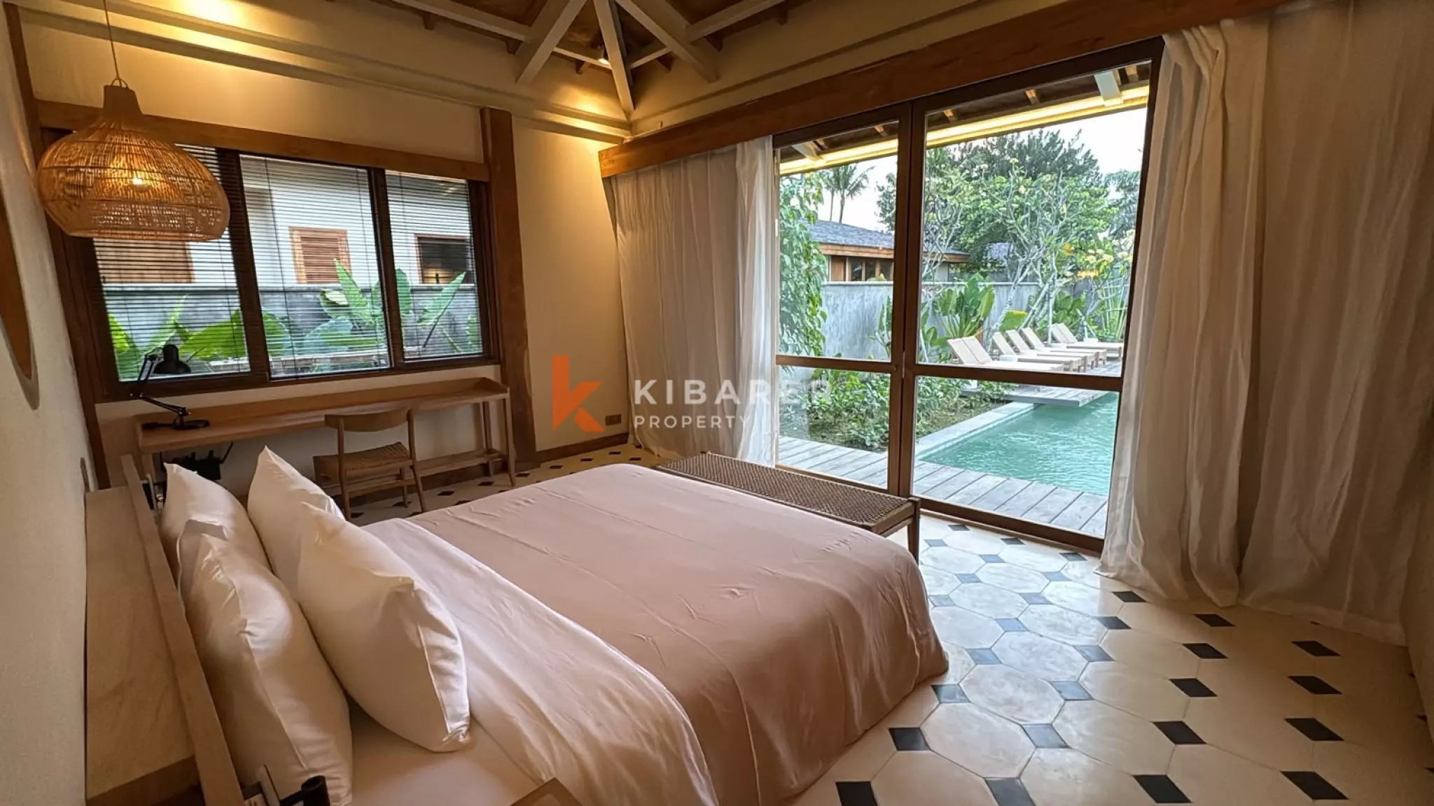 Elegant Six-Bedroom Tropical Villa with Refined Contemporary Design in Seseh