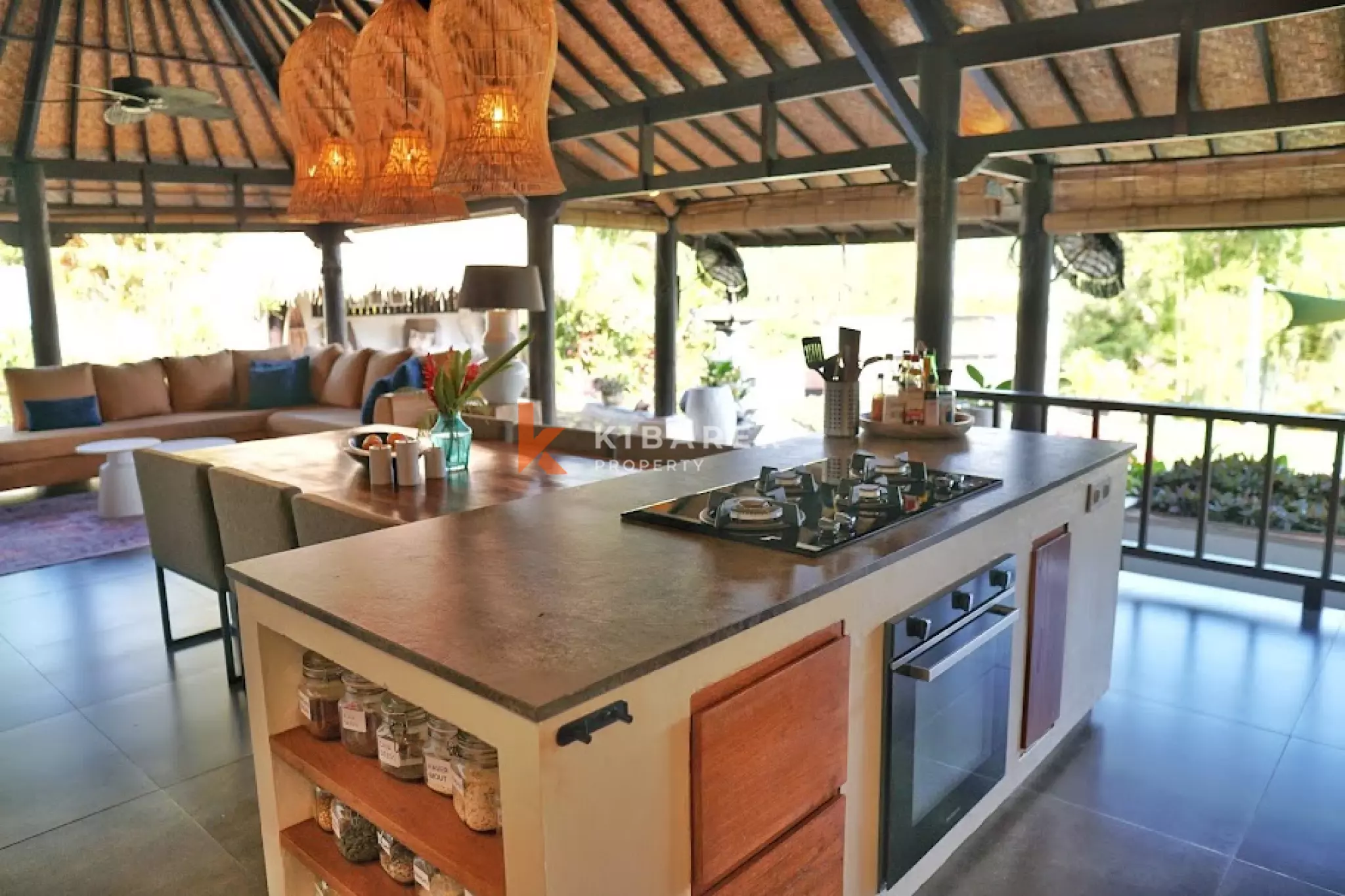 Authentic Wooden Four Bedroom Villa in Peaceful Nature Neighborhood of Tabanan