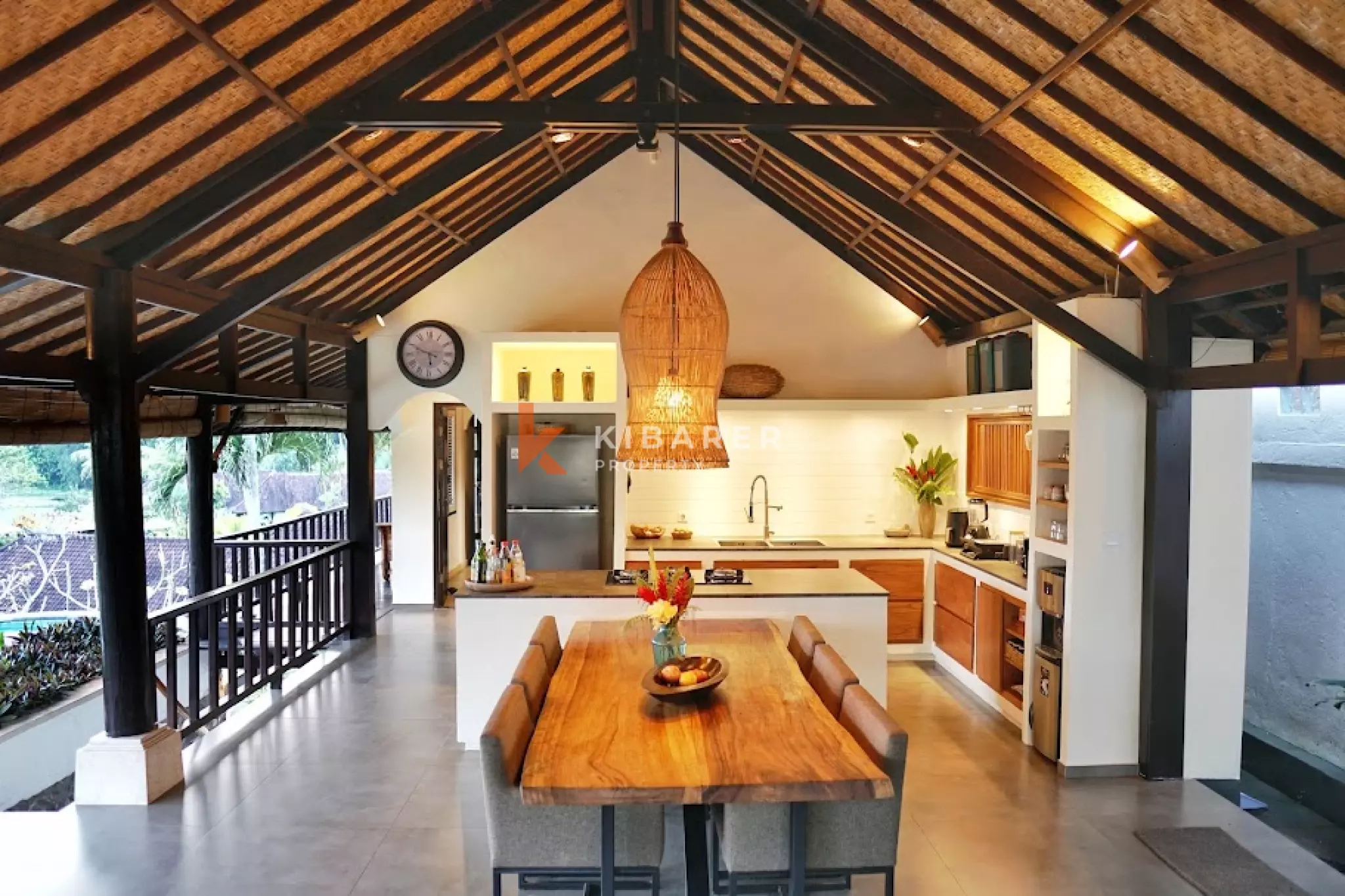 Authentic Wooden Four Bedroom Villa in Peaceful Nature Neighborhood of Tabanan
