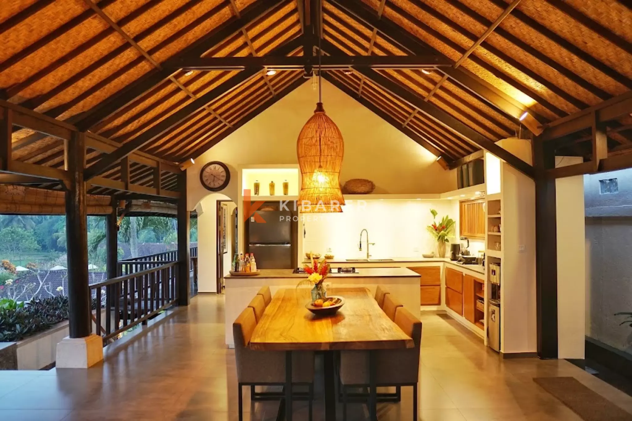 Authentic Wooden Four Bedroom Villa in Peaceful Nature Neighborhood of Tabanan